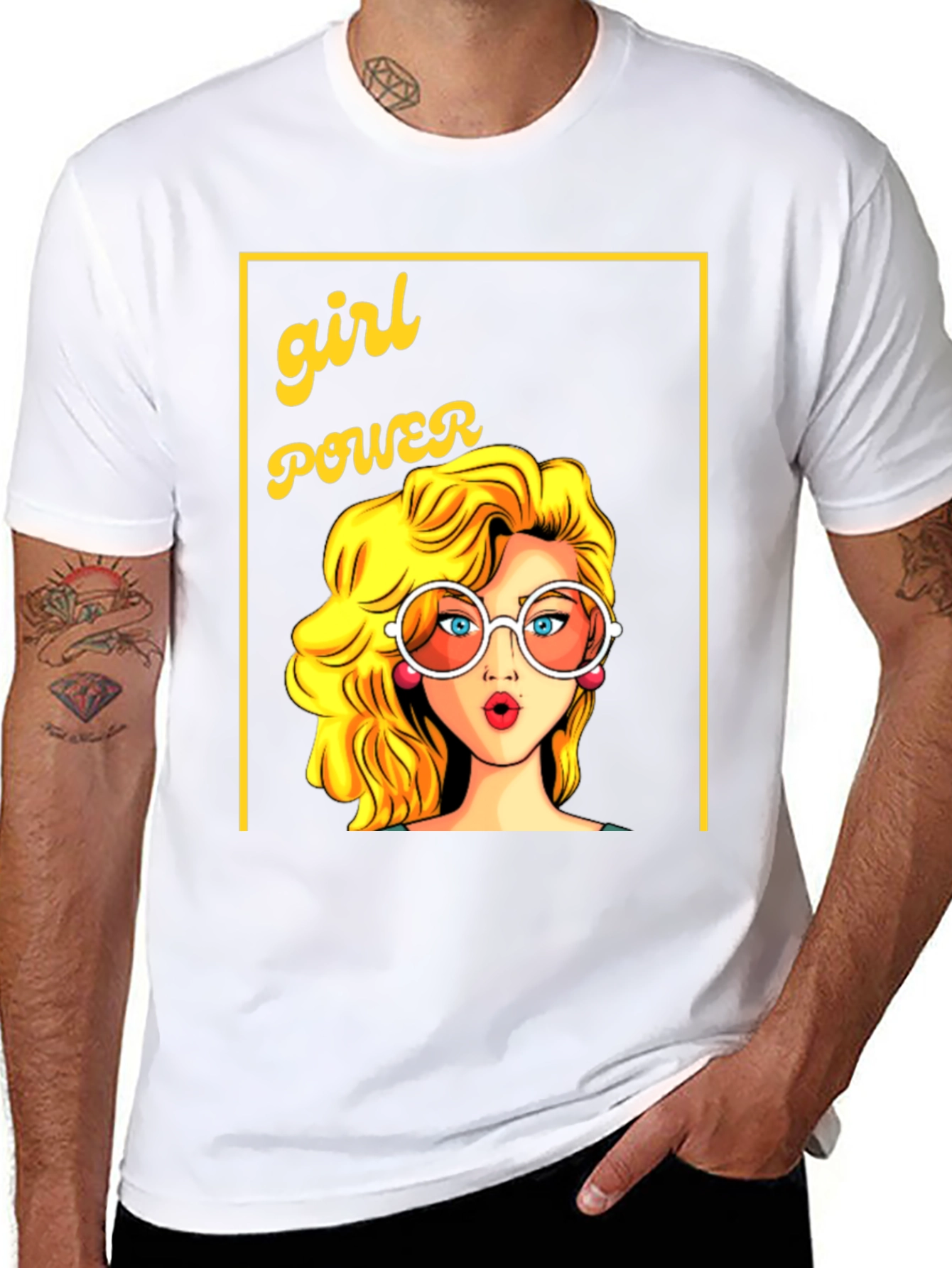 Girl Power Graphic Tee - Retro Cartoon