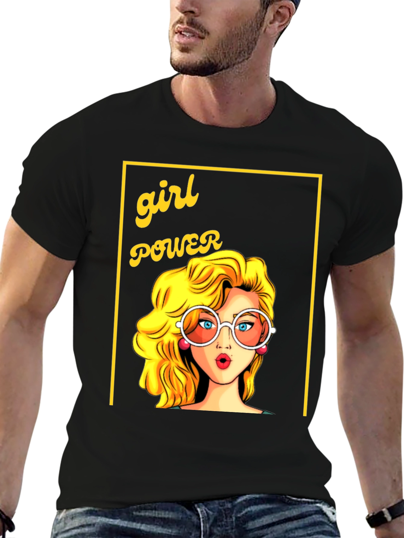 Girl Power Graphic Tee - Retro Cartoon