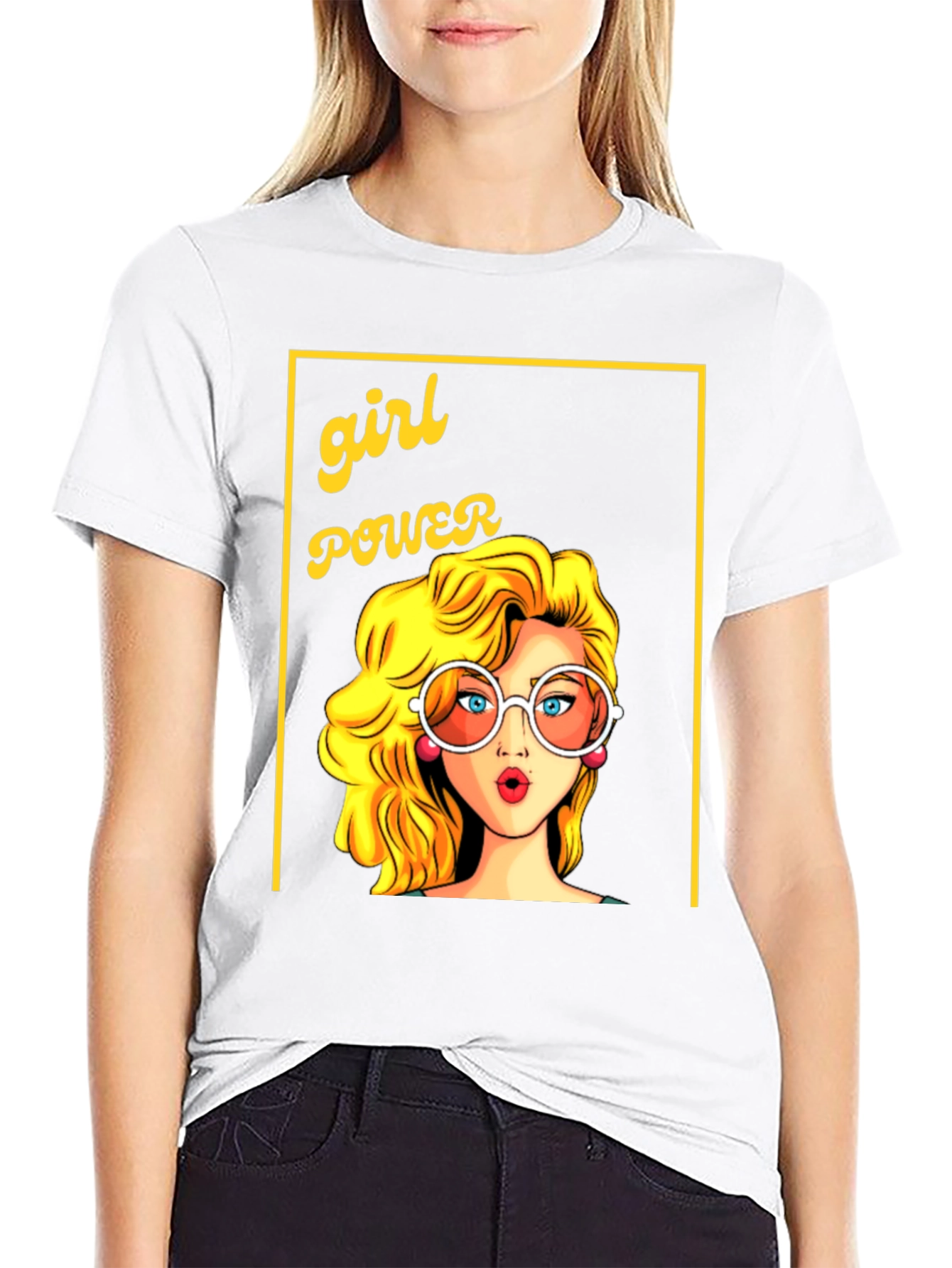 Girl Power Graphic Tee - Retro Cartoon