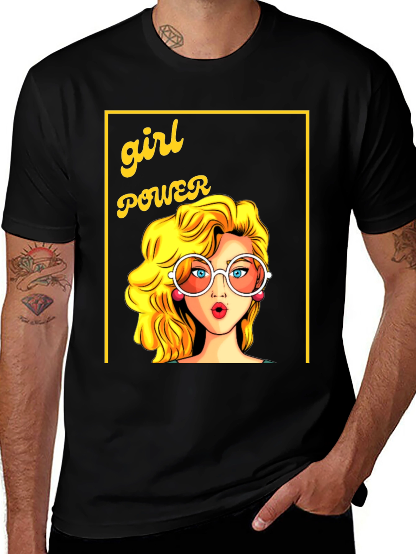 Girl Power Graphic Tee - Retro Cartoon