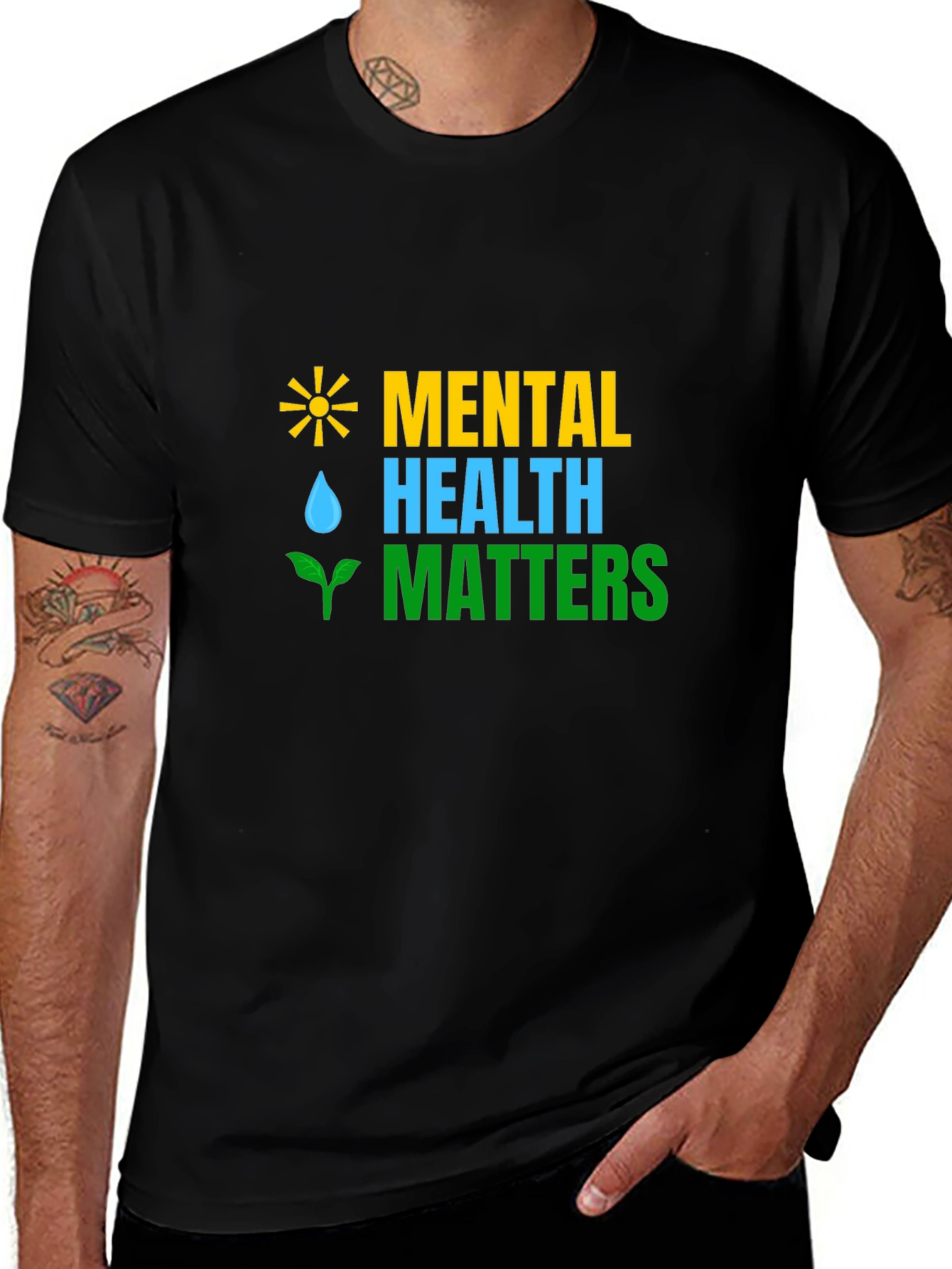 Mental Health Matters Graphic Tee - Black