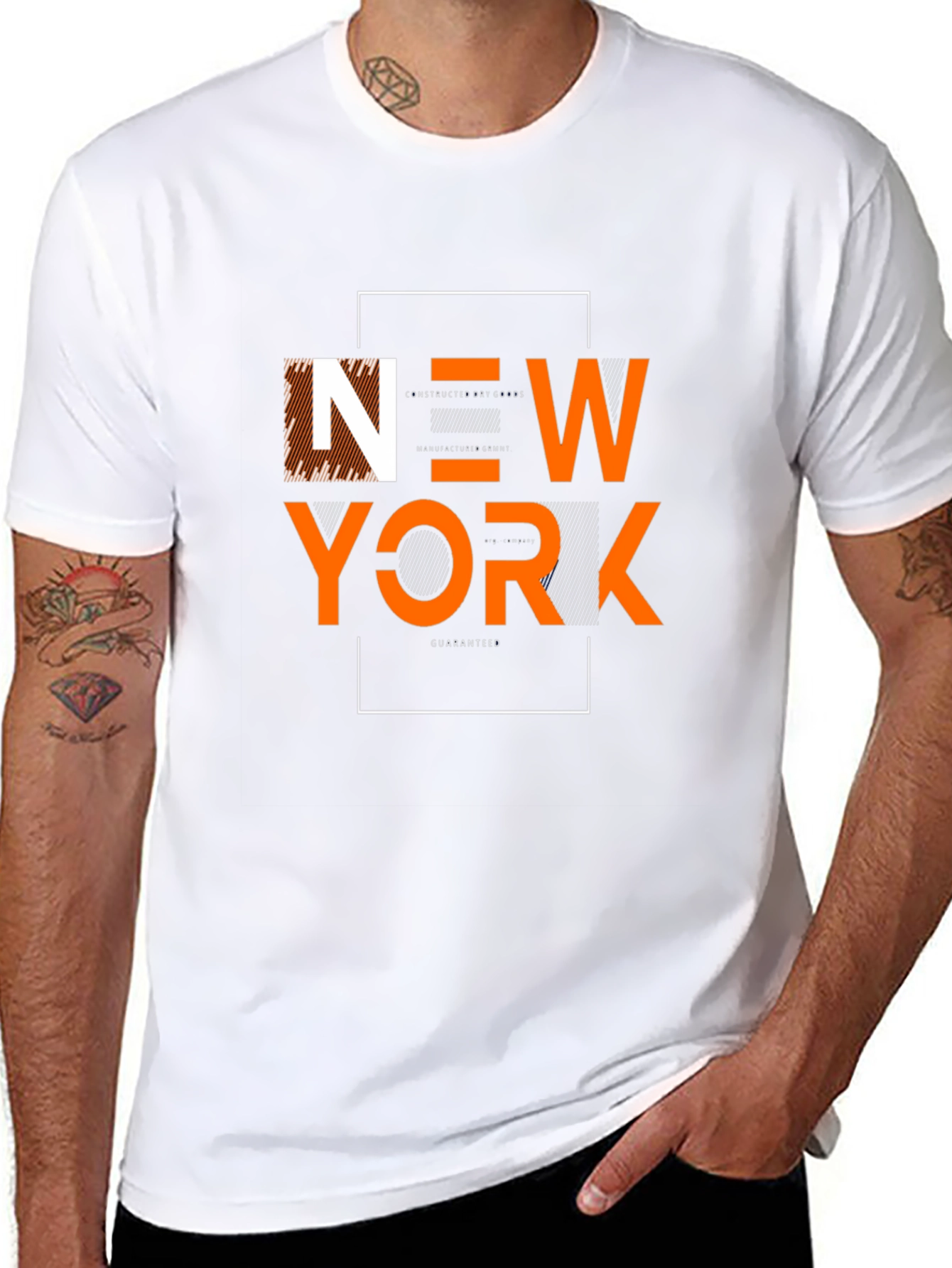 New York Graphic Print Black Tee