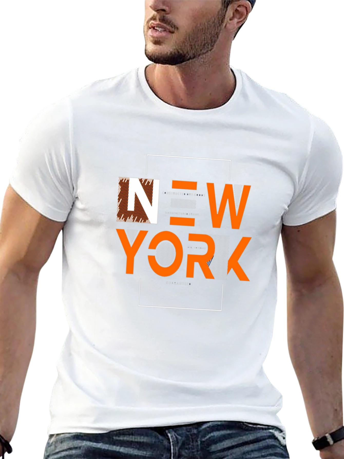 New York Graphic Print Black Tee