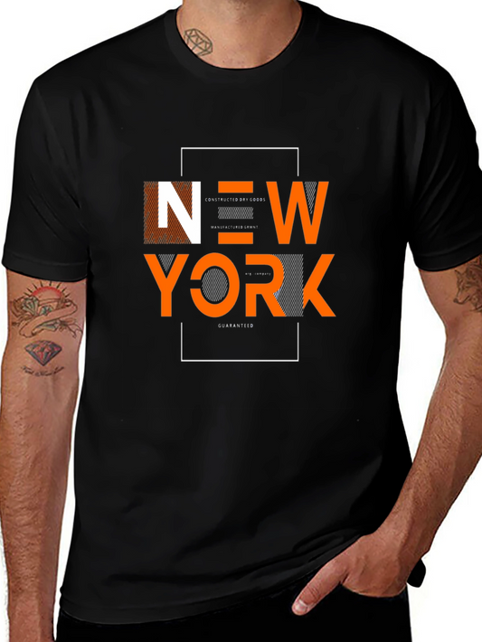 New York Graphic Print Black Tee