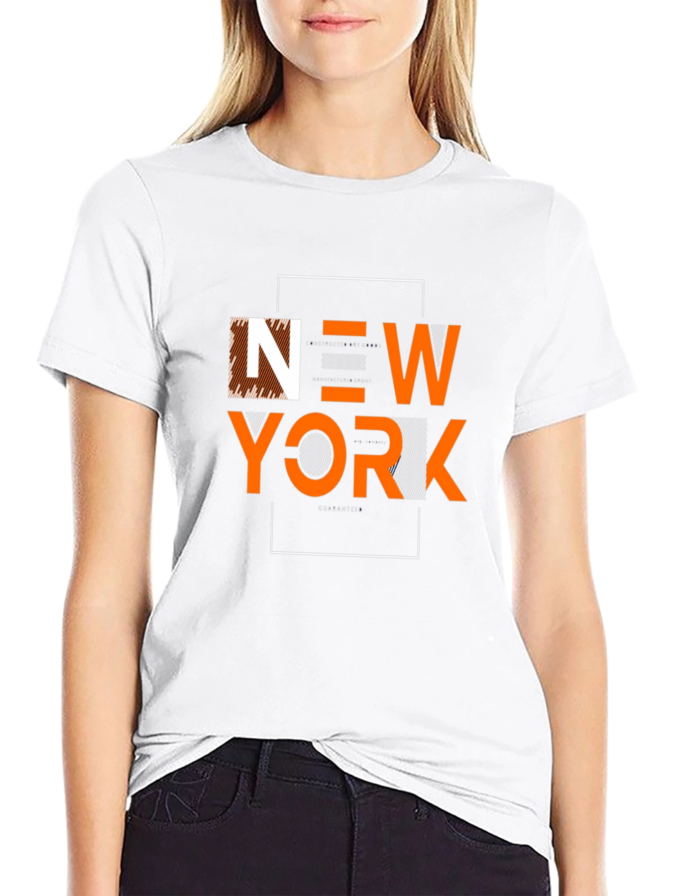 New York Graphic Print Black Tee