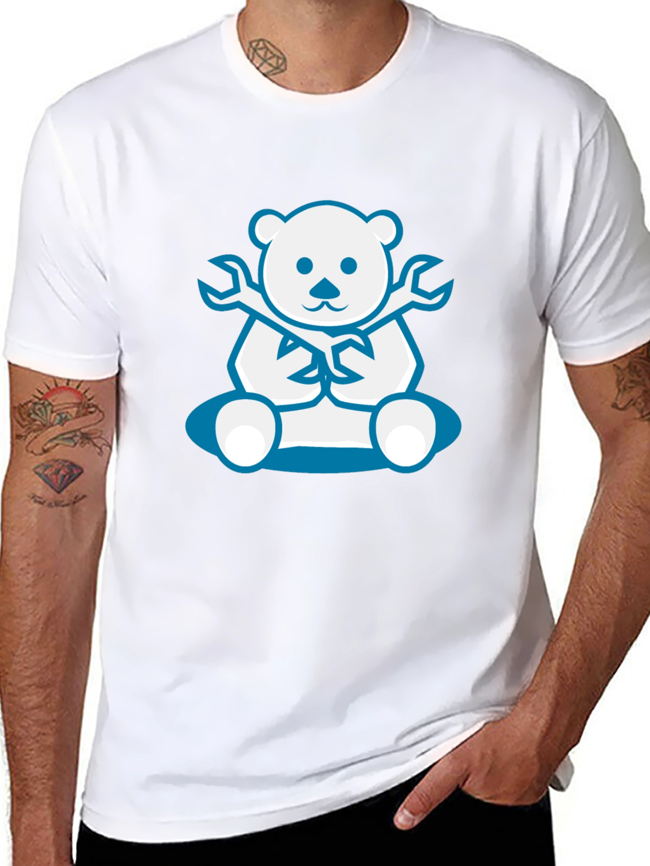 Bear Mechanic T-Shirt -  Cute Cartoon Design