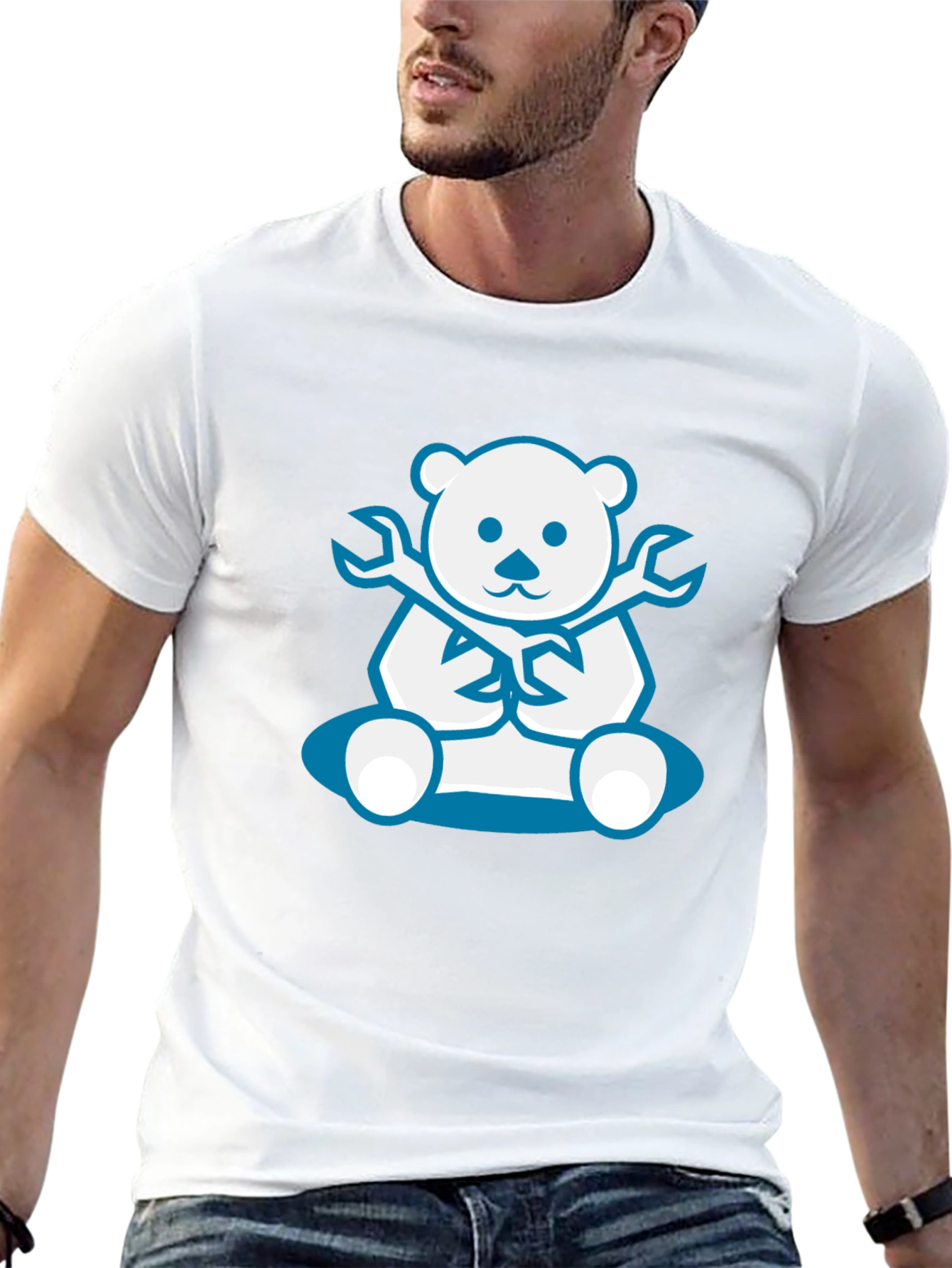 Bear Mechanic T-Shirt -  Cute Cartoon Design