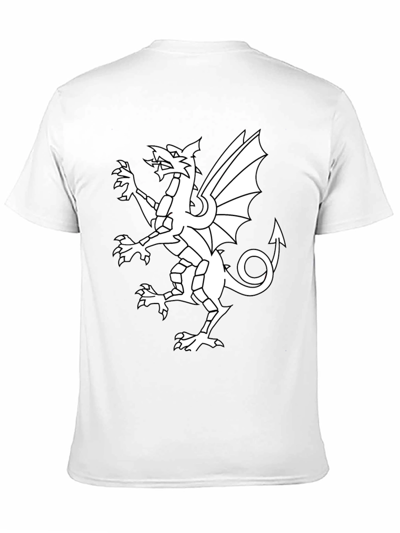 Welsh Dragon Graphic T-Shirt - Black Cotton Tee