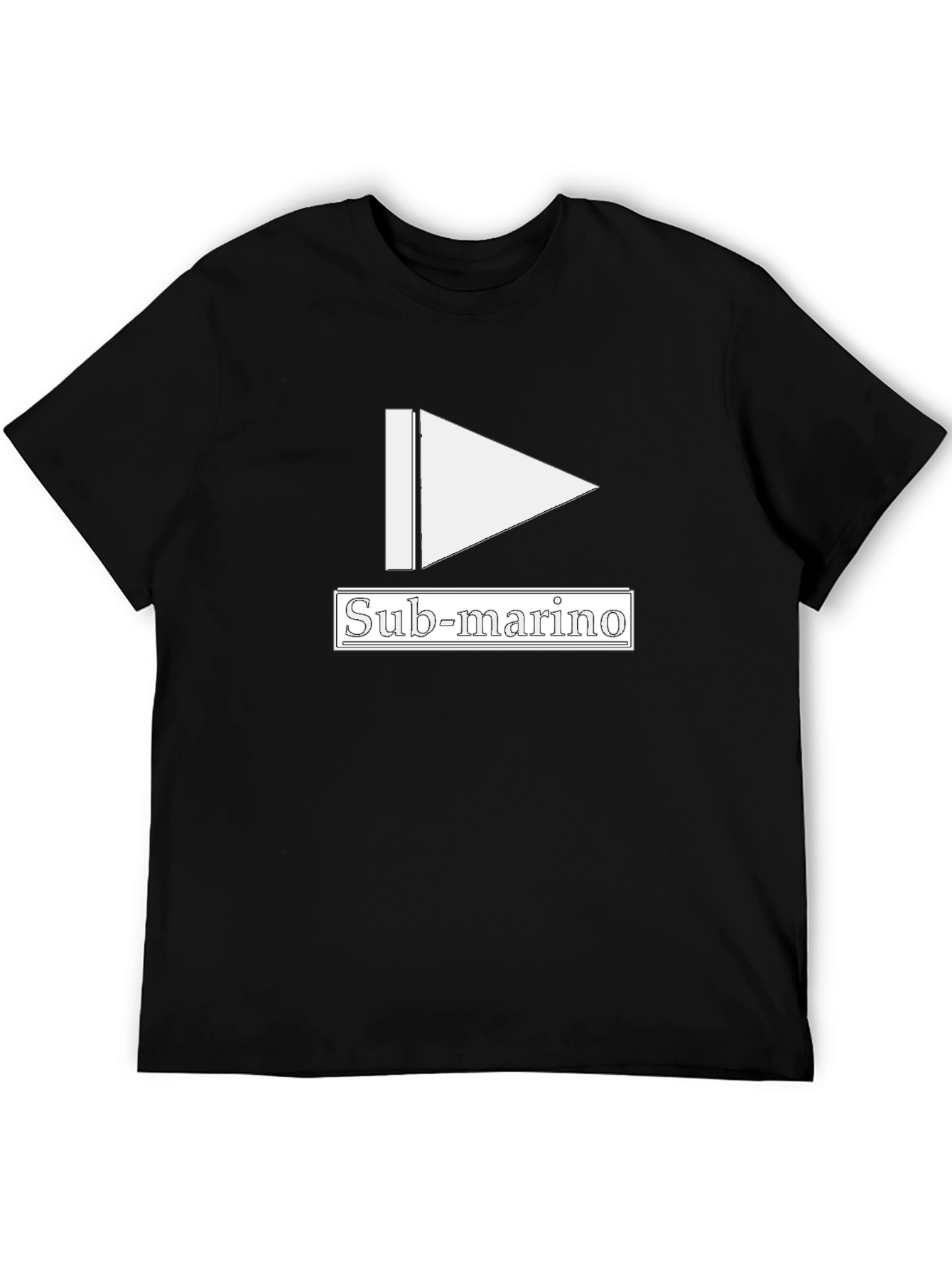 Sub-marino Graphic Tee - Black Cotton Casual T-Shirt