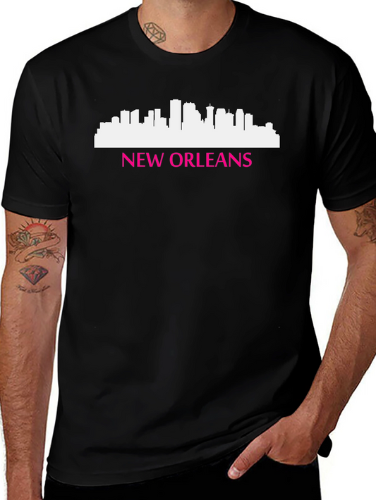 New Orleans Skyline Graphic Tee - Black T-Shirt