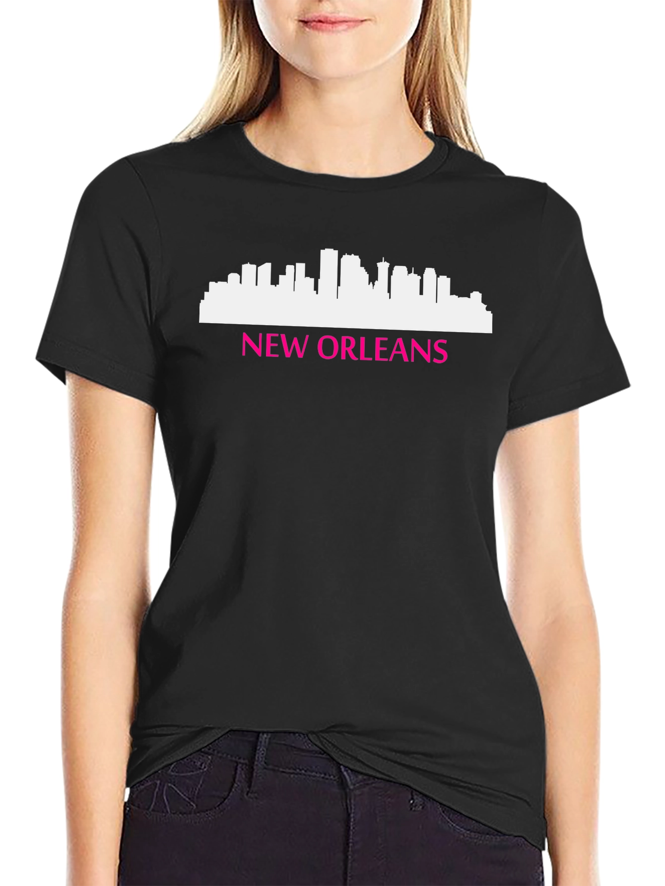 New Orleans Skyline Graphic Tee - Black T-Shirt