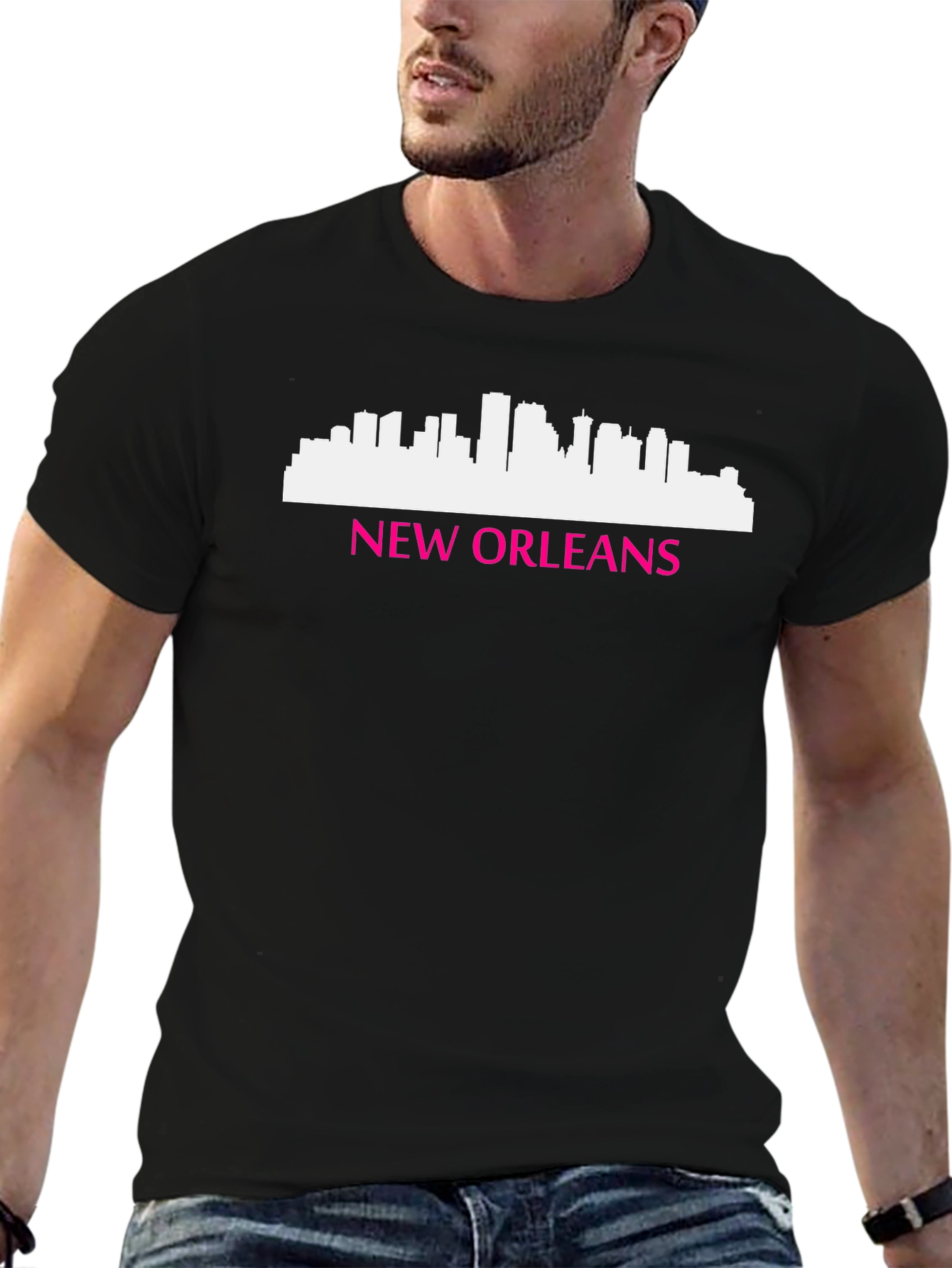 New Orleans Skyline Graphic Tee - Black T-Shirt