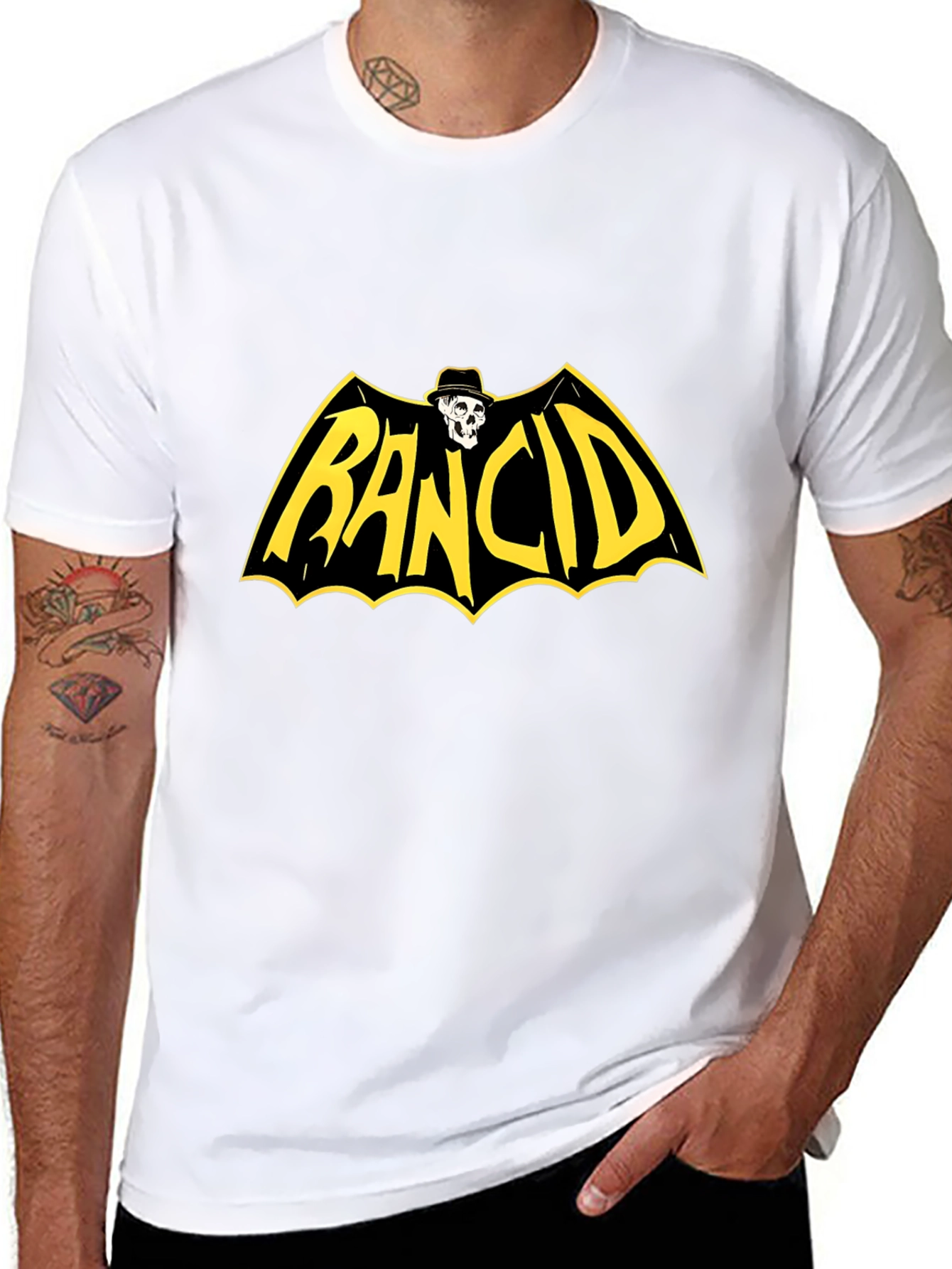 Rancid Band Bat Logo Black T-Shirt