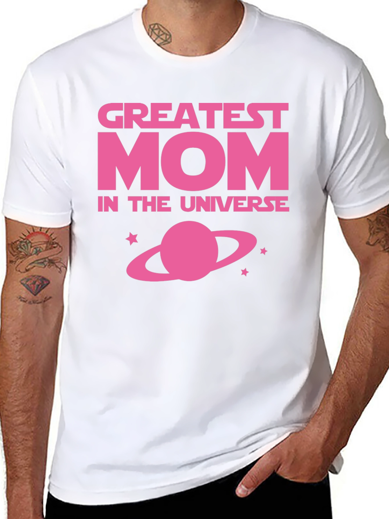 Greatest Mom in the Universe Black T-Shirt