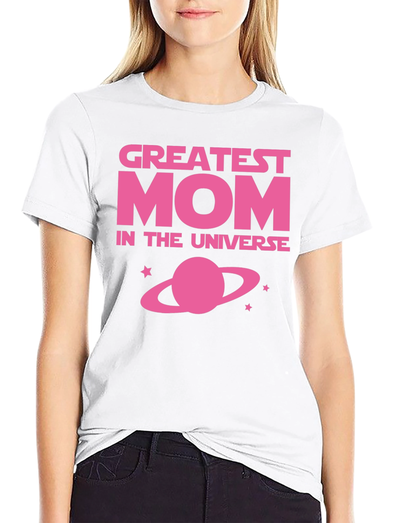 Greatest Mom in the Universe Black T-Shirt