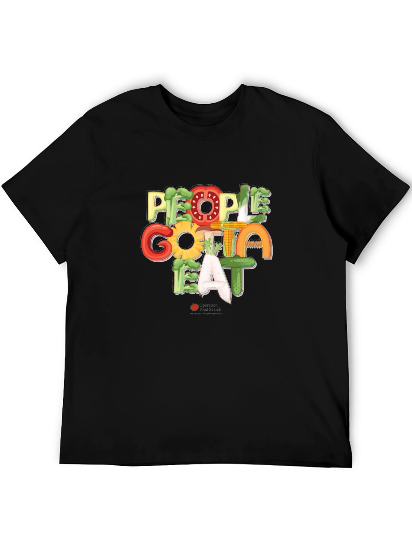 People Gotta Eat T-Shirt - Black Graphic Tee