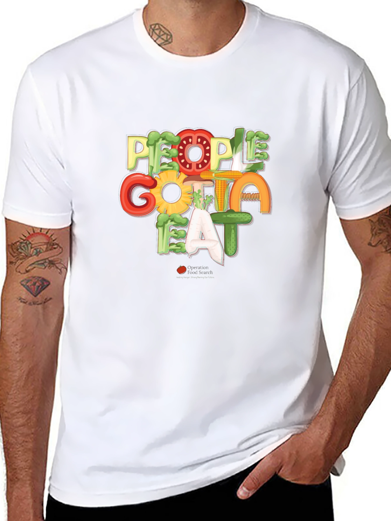 People Gotta Eat T-Shirt - Black Graphic Tee