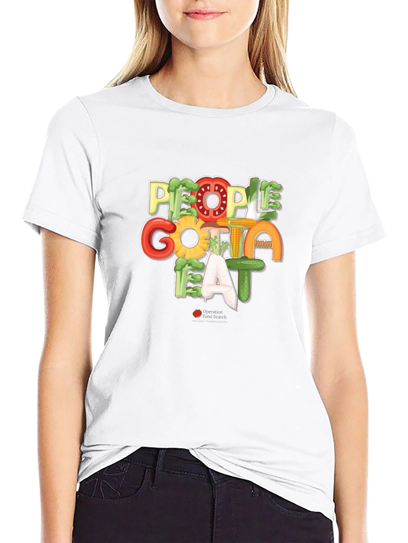 People Gotta Eat T-Shirt - Black Graphic Tee