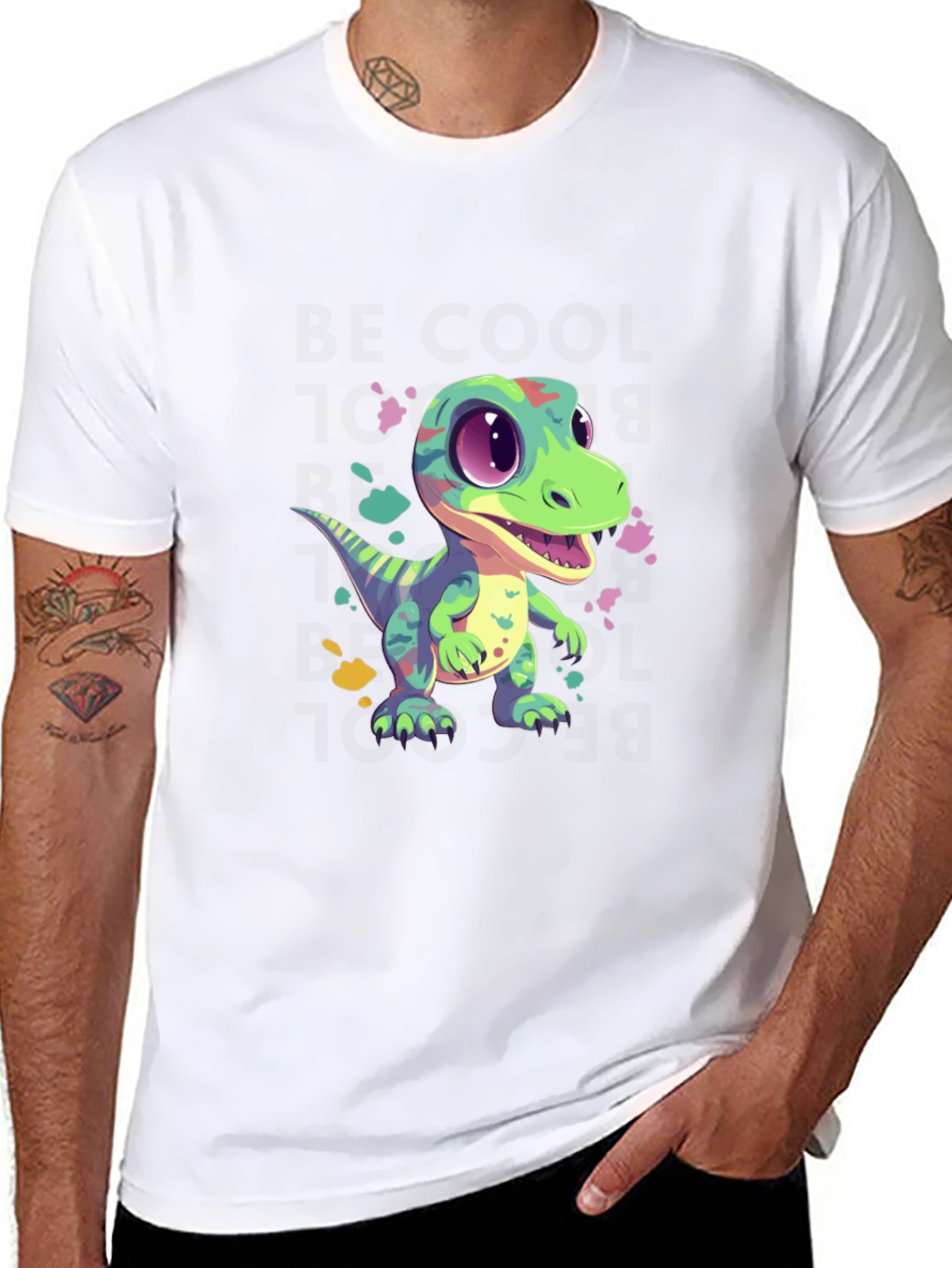 Cartoon Dinosaur Graphic Tee
