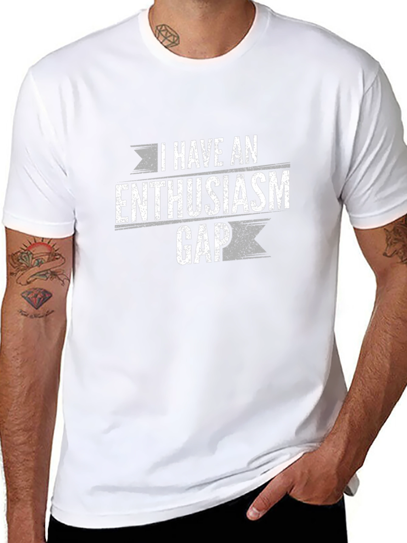 Enthusiasm Gap Funny Graphic T-Shirt