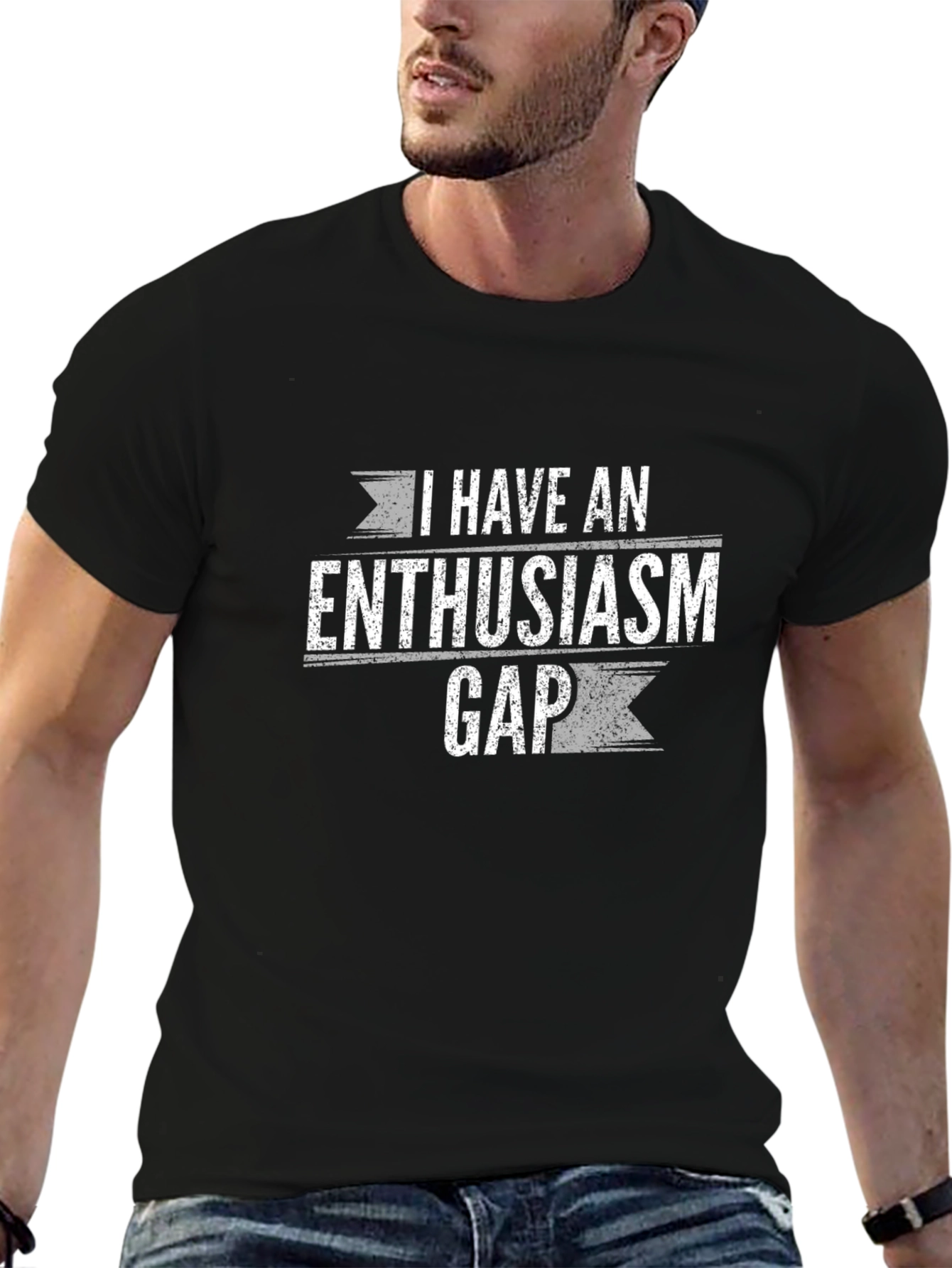 Enthusiasm Gap Funny Graphic T-Shirt