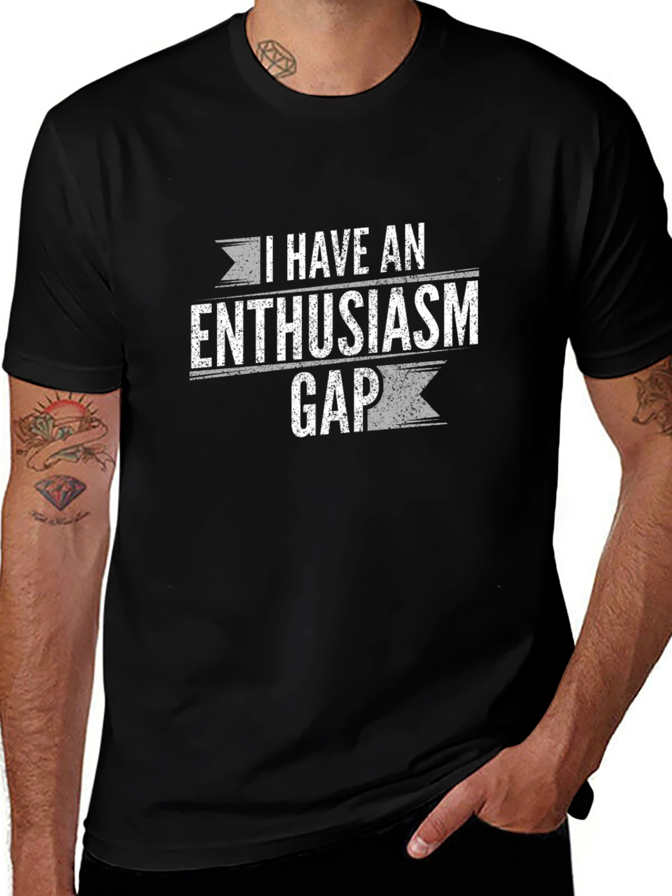 Enthusiasm Gap Funny Graphic T-Shirt
