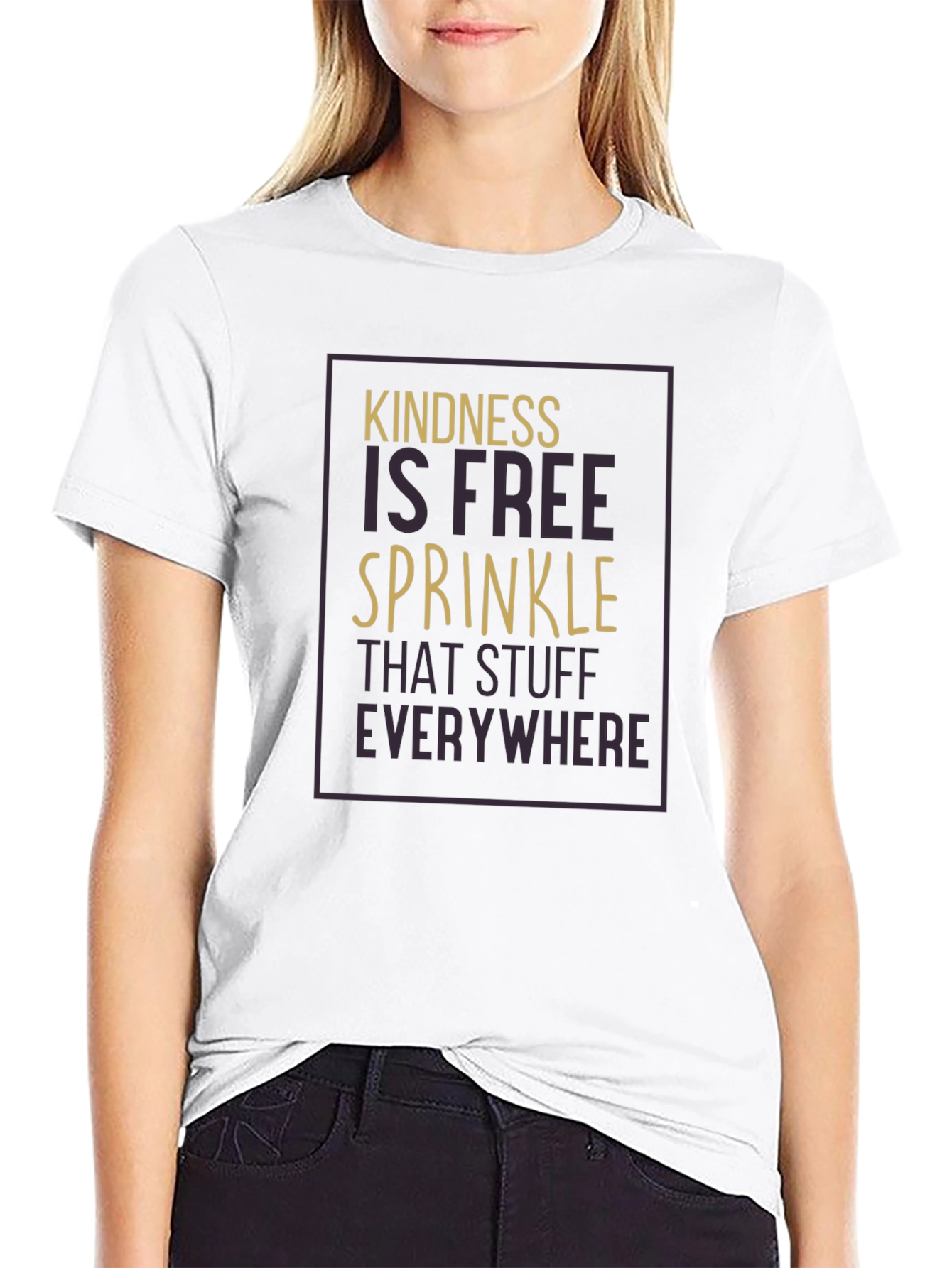 Kindness is Free Graphic T-Shirt - Black