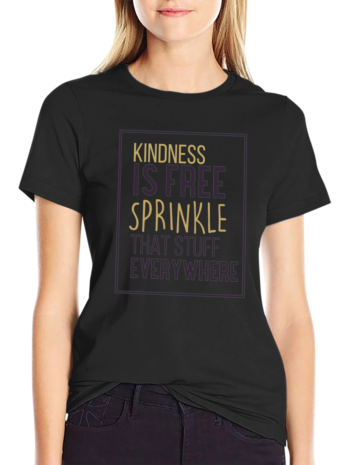 Kindness is Free Graphic T-Shirt - Black