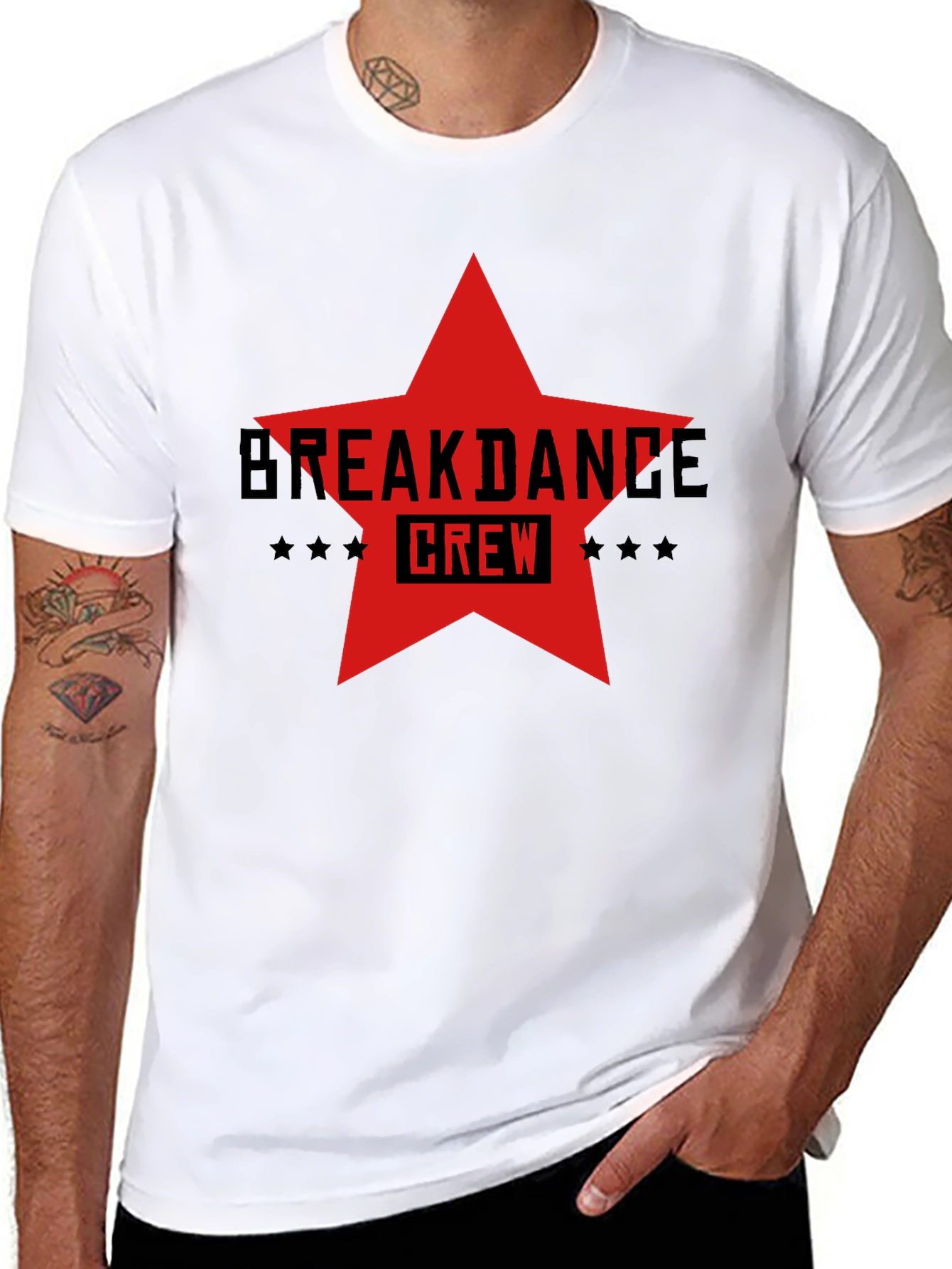 Breakdance Crew Star Graphic T-Shirt