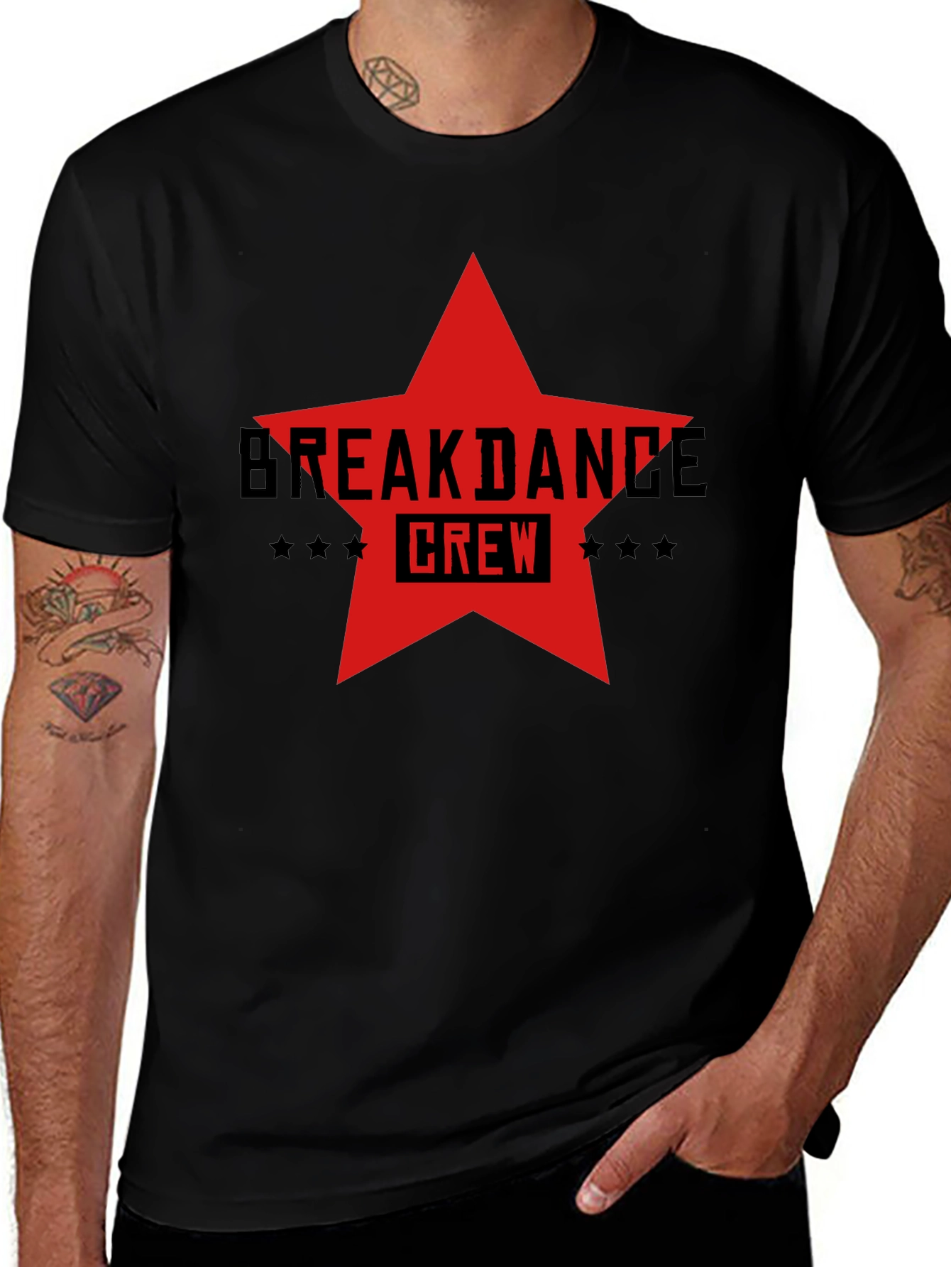Breakdance Crew Star Graphic T-Shirt