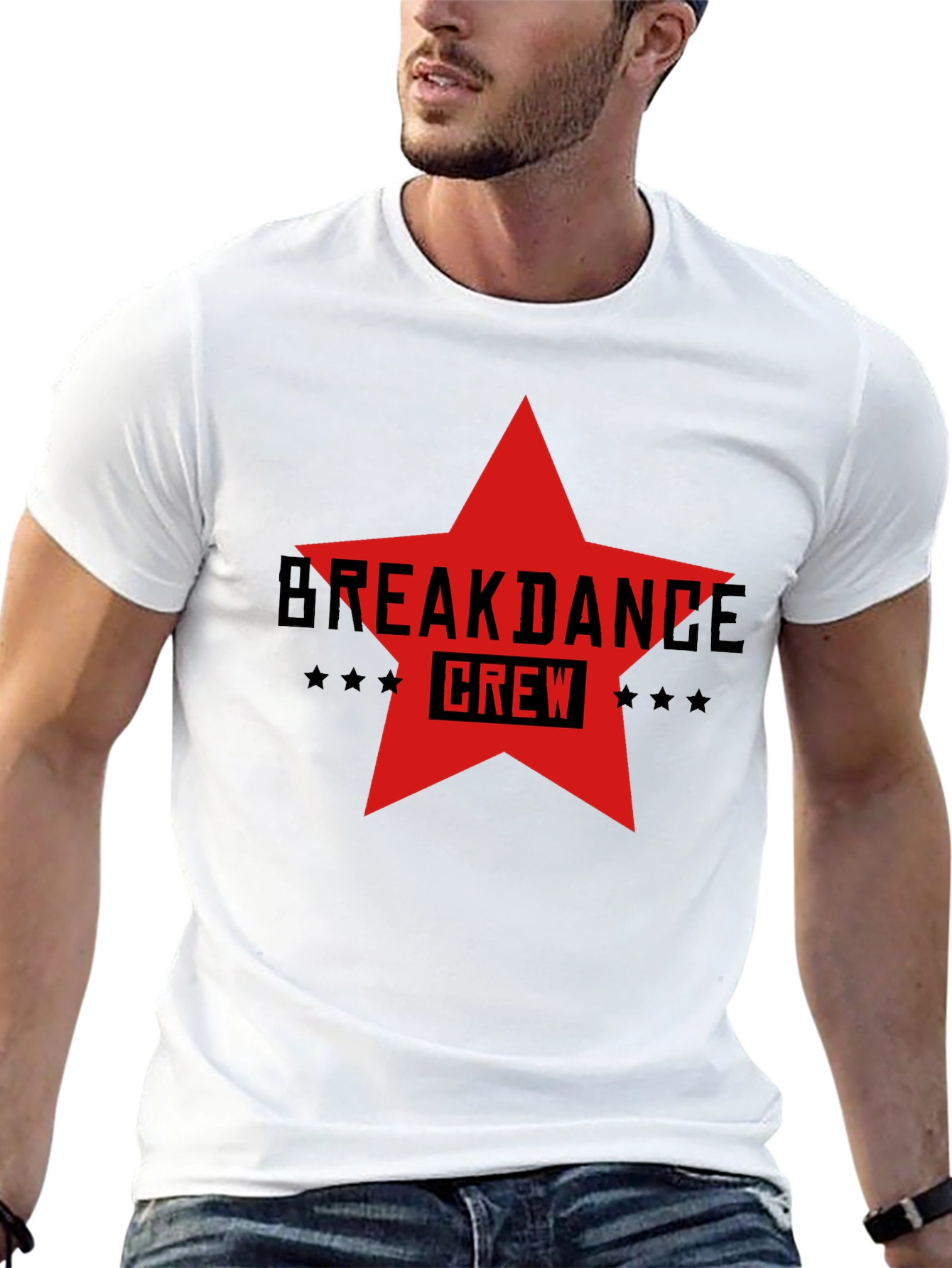 Breakdance Crew Star Graphic T-Shirt