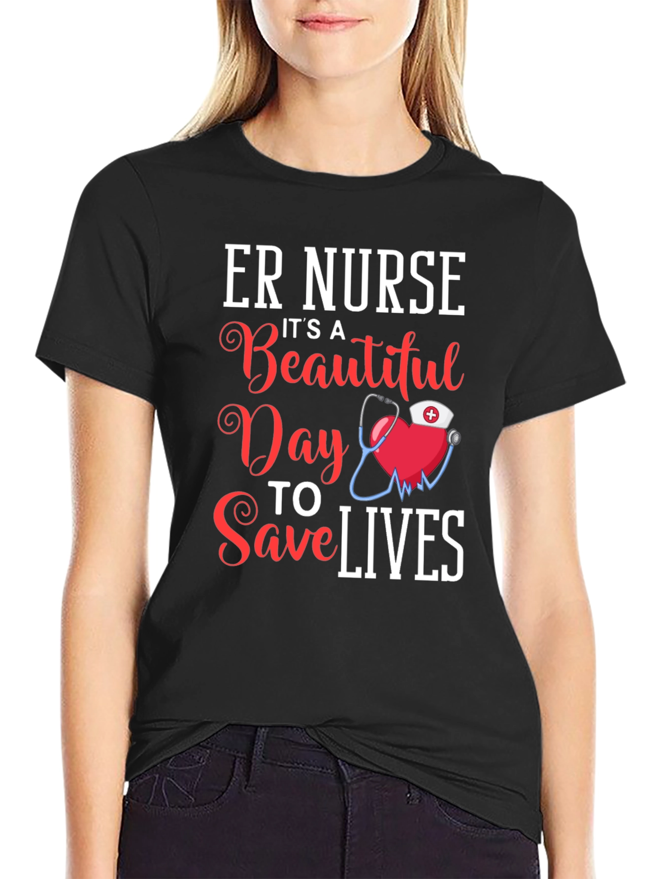 ER Nurse Beautiful Day to Save Lives T-Shirt