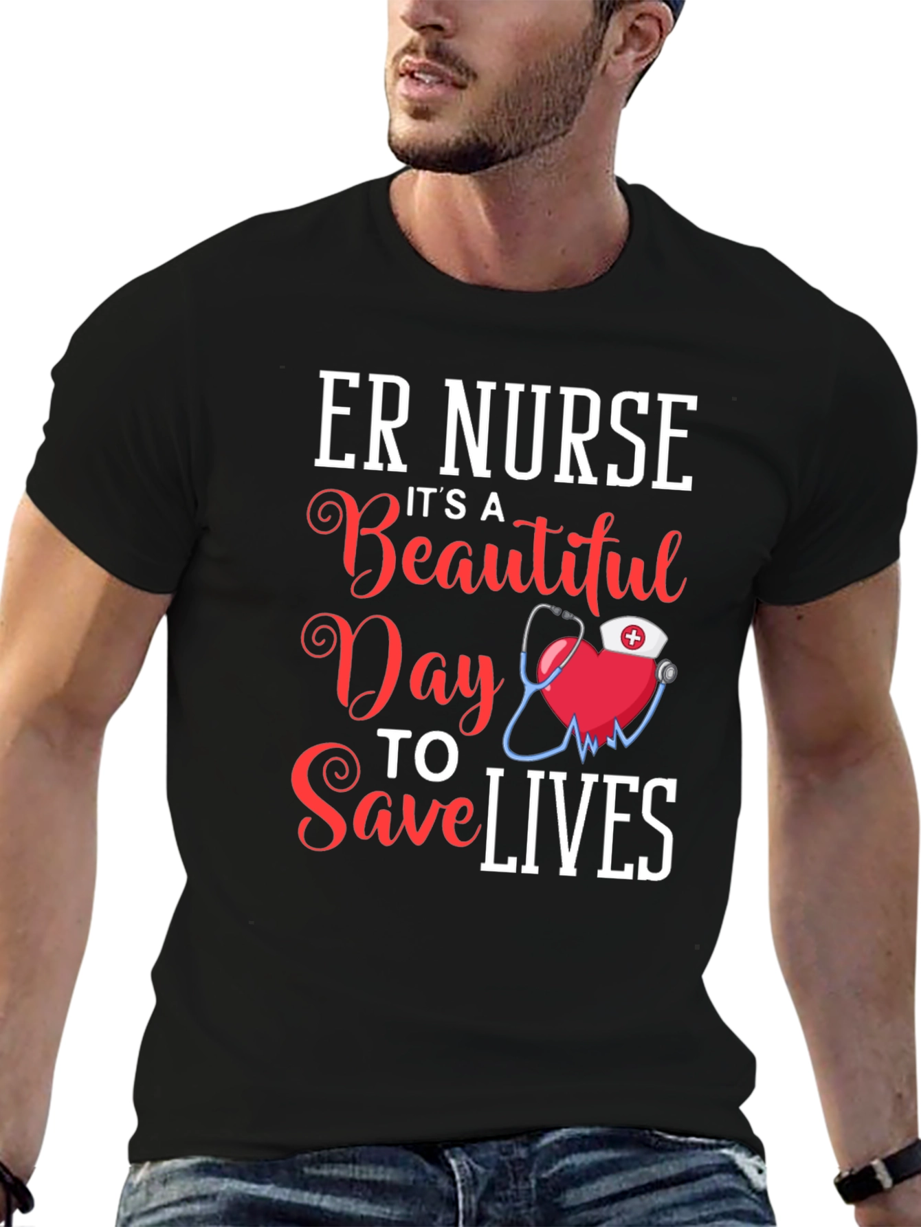 ER Nurse Beautiful Day to Save Lives T-Shirt