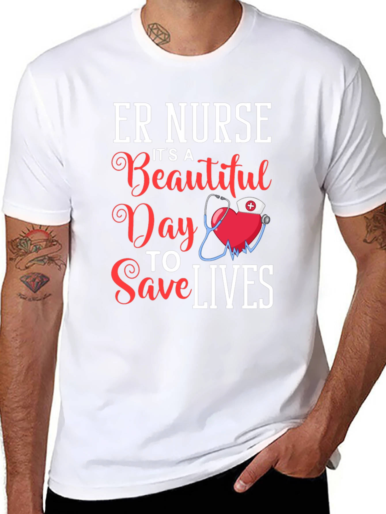 ER Nurse Beautiful Day to Save Lives T-Shirt