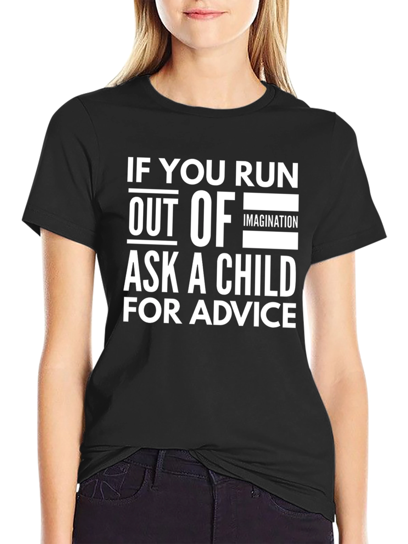 Humorous Ask a Child Graphic T-Shirt