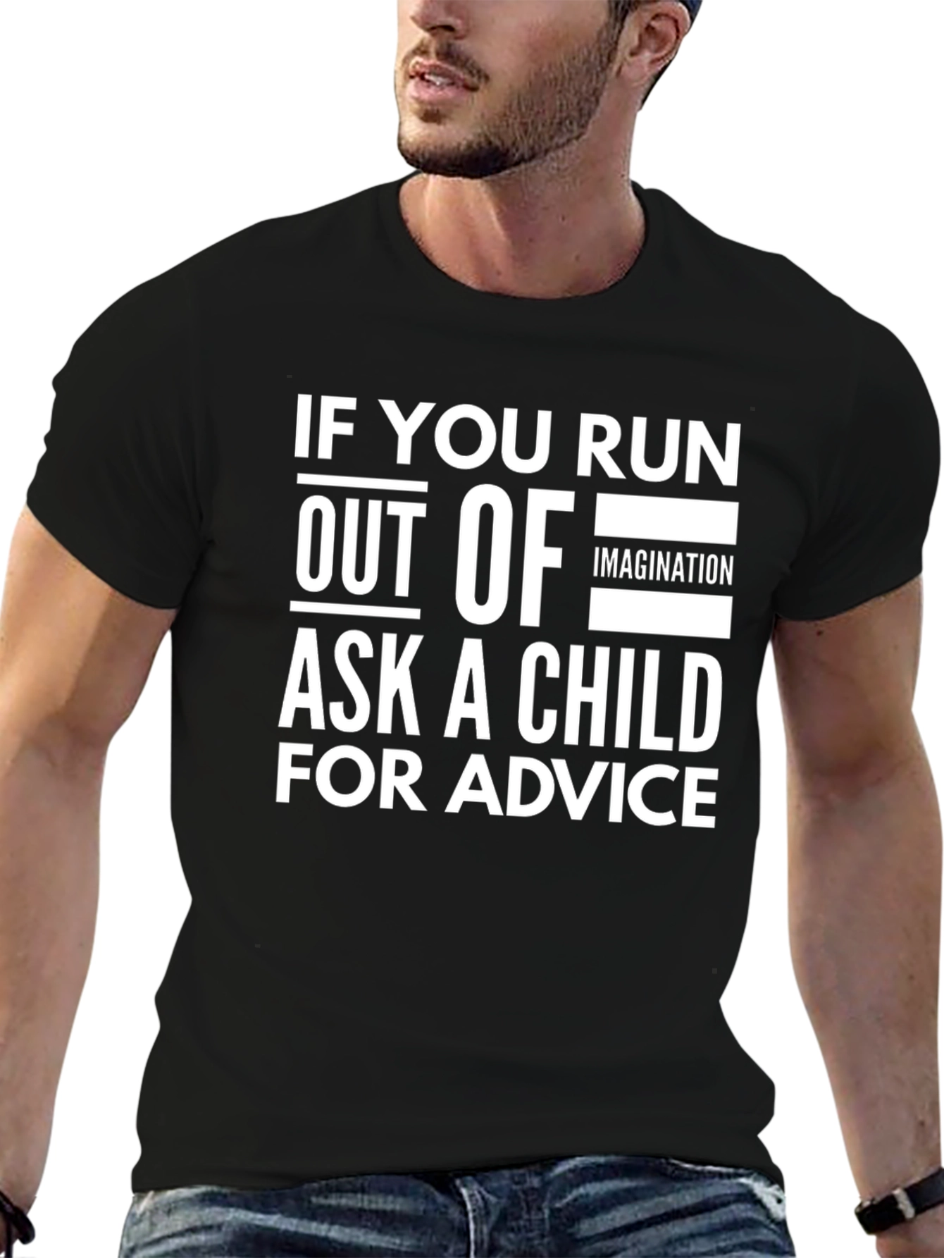 Humorous Ask a Child Graphic T-Shirt