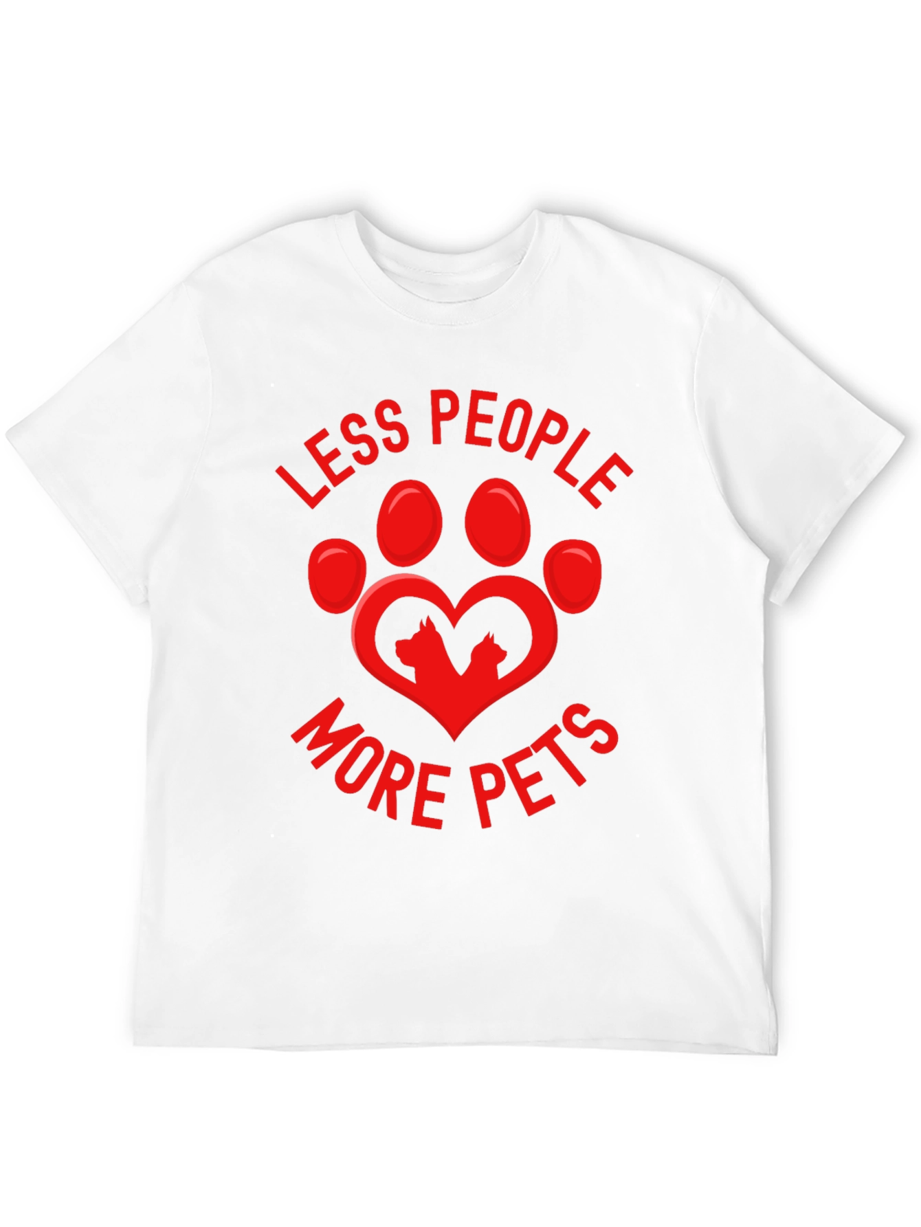 Less People More Pets Graphic T-Shirt