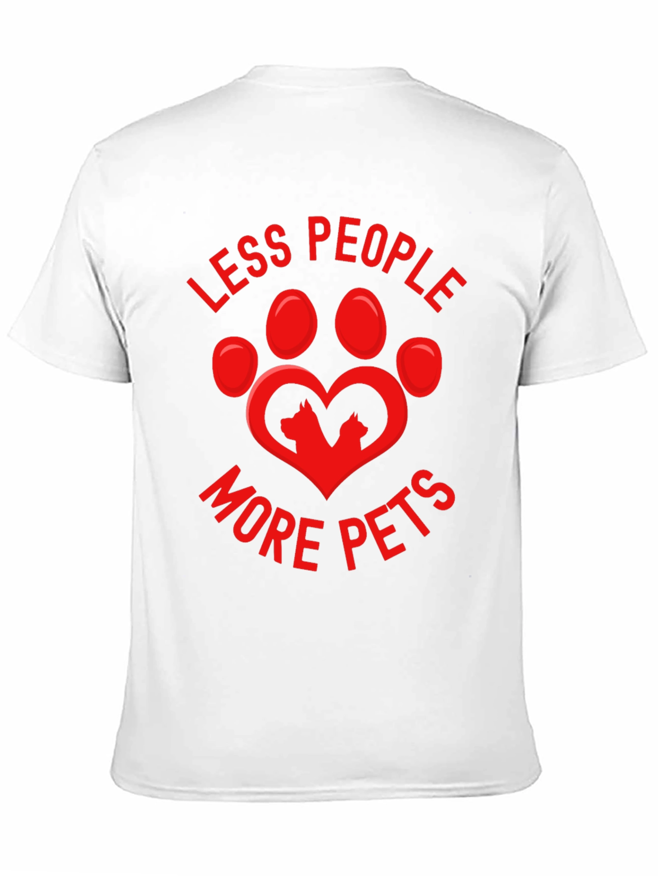 Less People More Pets Graphic T-Shirt