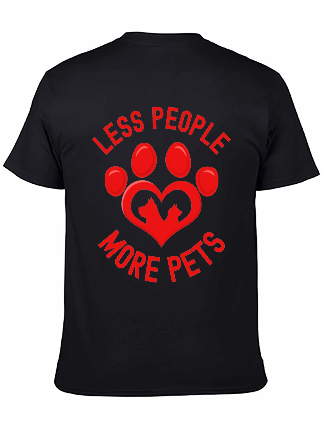Less People More Pets Graphic T-Shirt