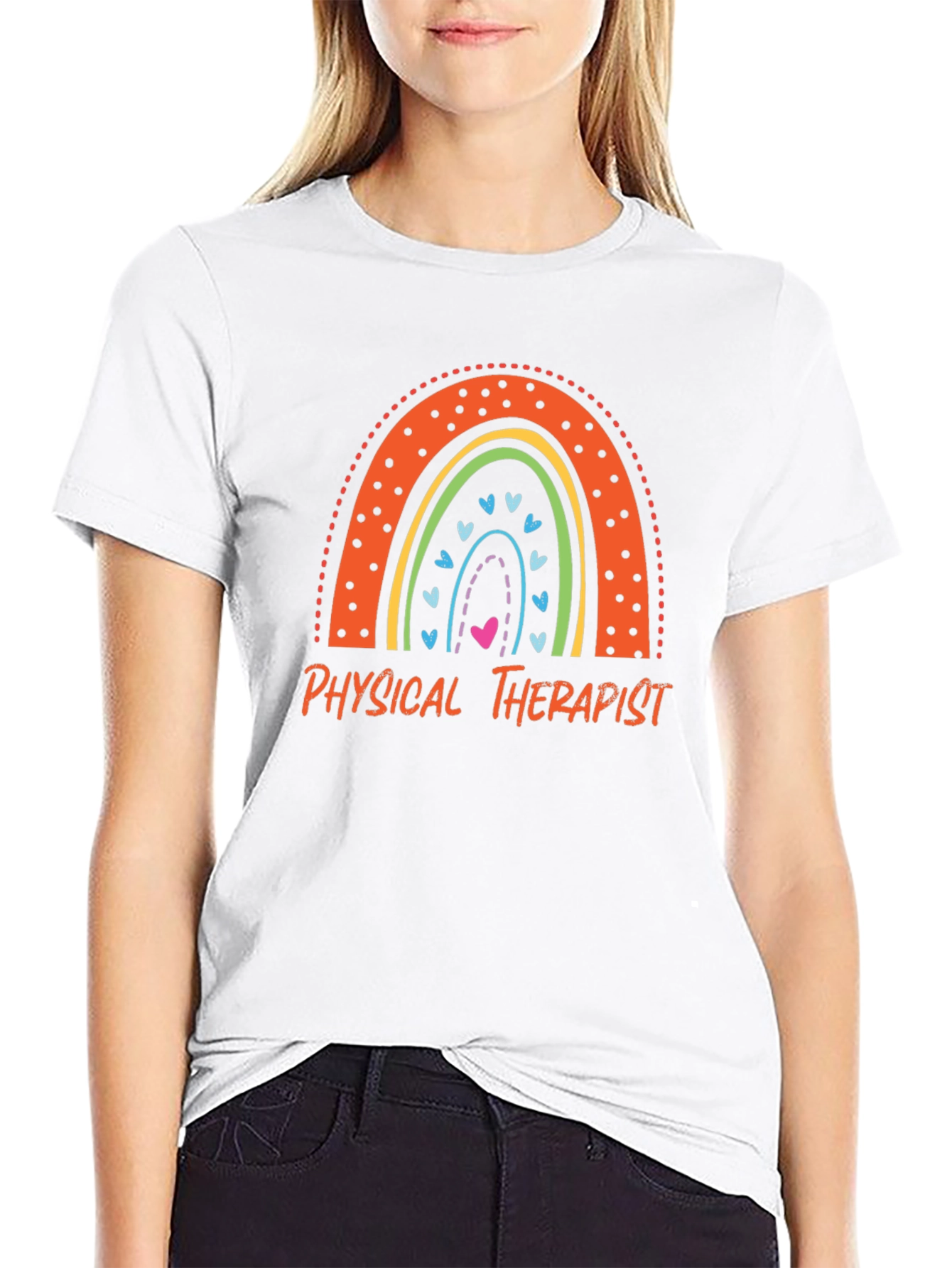 Physical Therapist Rainbow Graphic T-Shirt