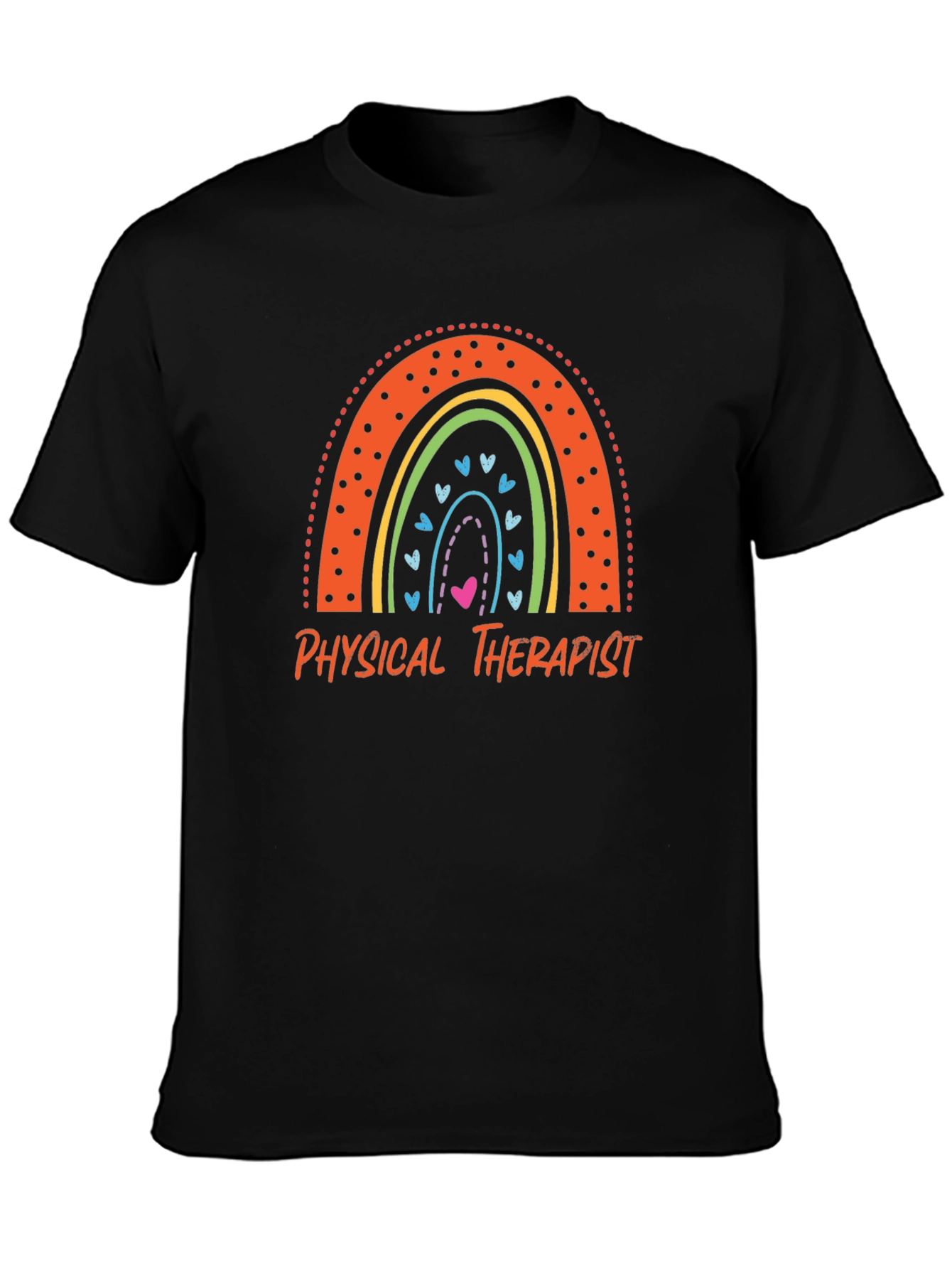 Physical Therapist Rainbow Graphic T-Shirt