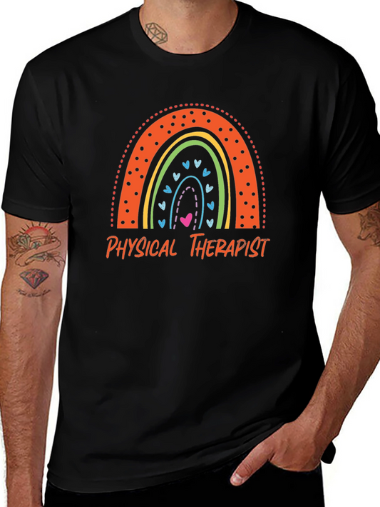 Physical Therapist Rainbow Graphic T-Shirt
