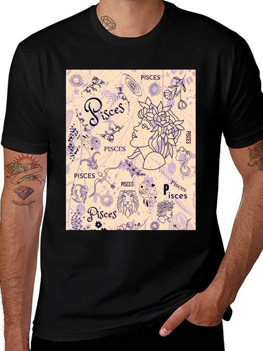 Pisces Zodiac Graphic T-Shirt