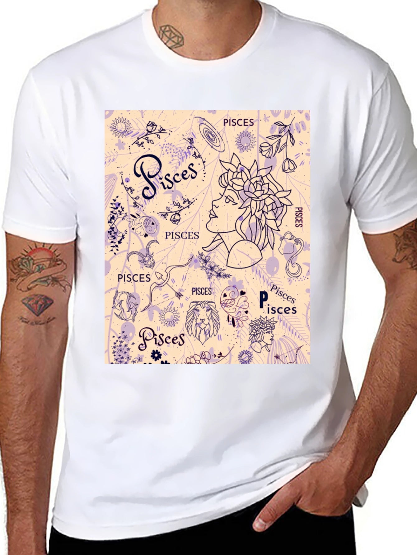 Pisces Zodiac Graphic T-Shirt