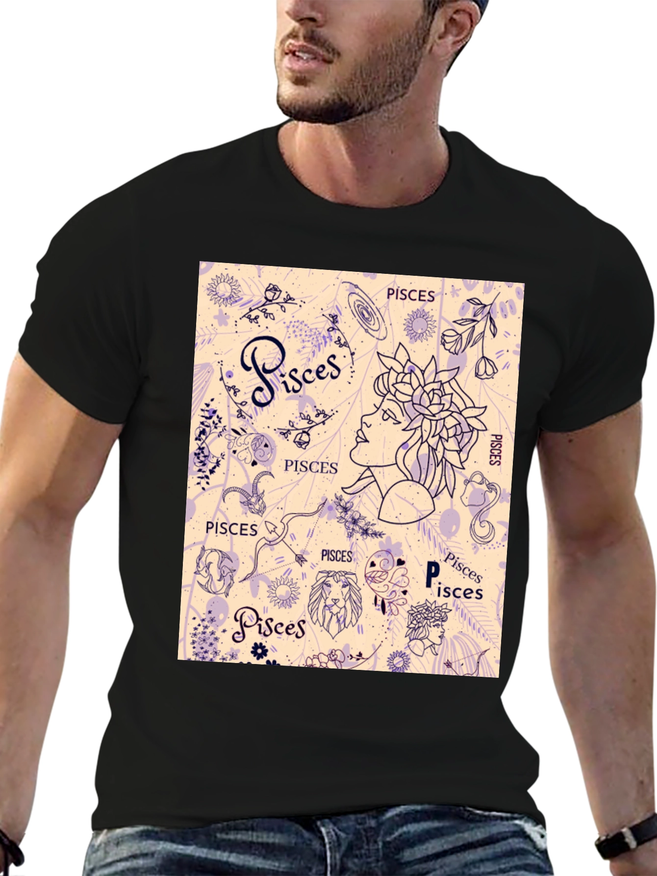 Pisces Zodiac Graphic T-Shirt