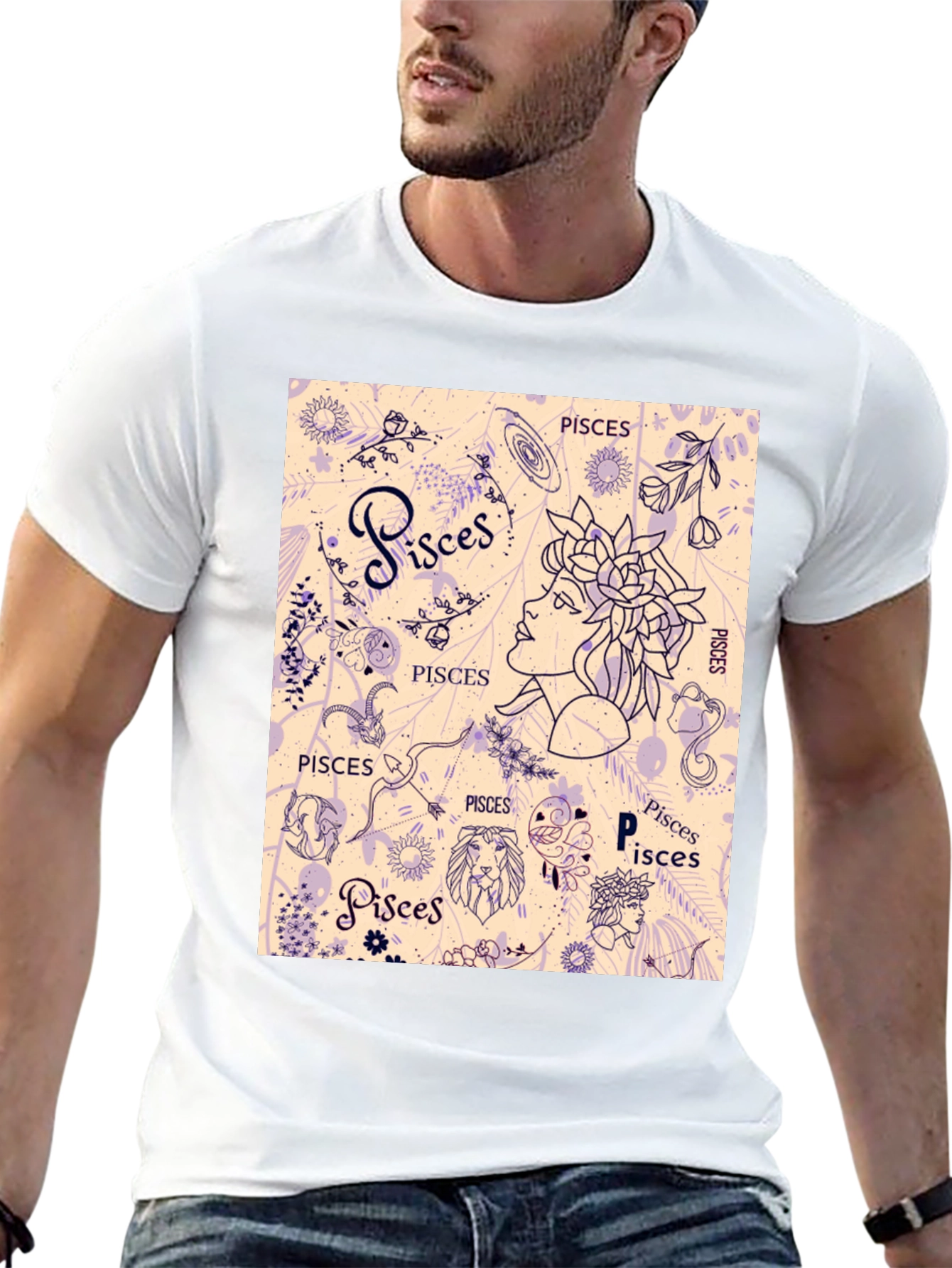Pisces Zodiac Graphic T-Shirt