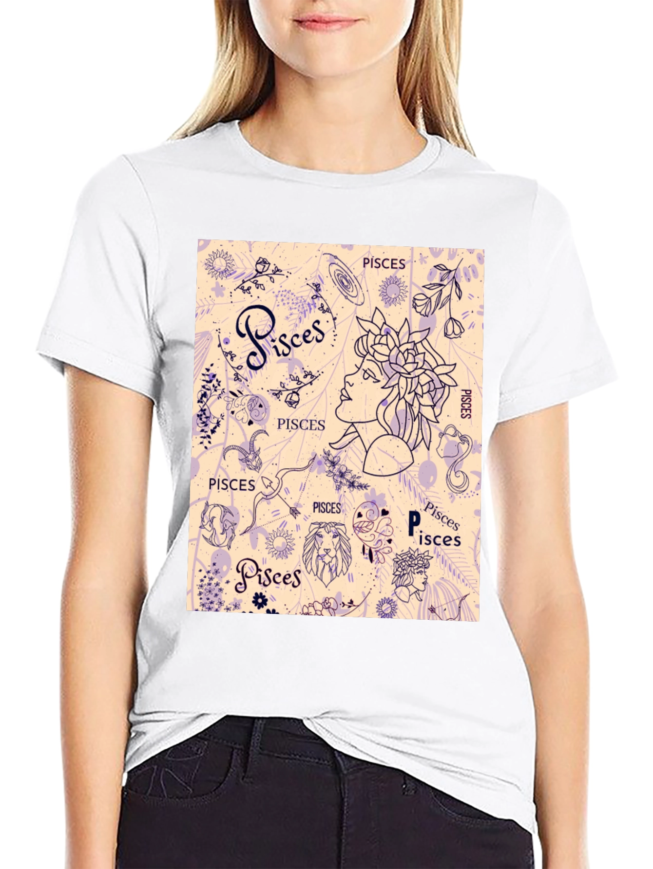 Pisces Zodiac Graphic T-Shirt