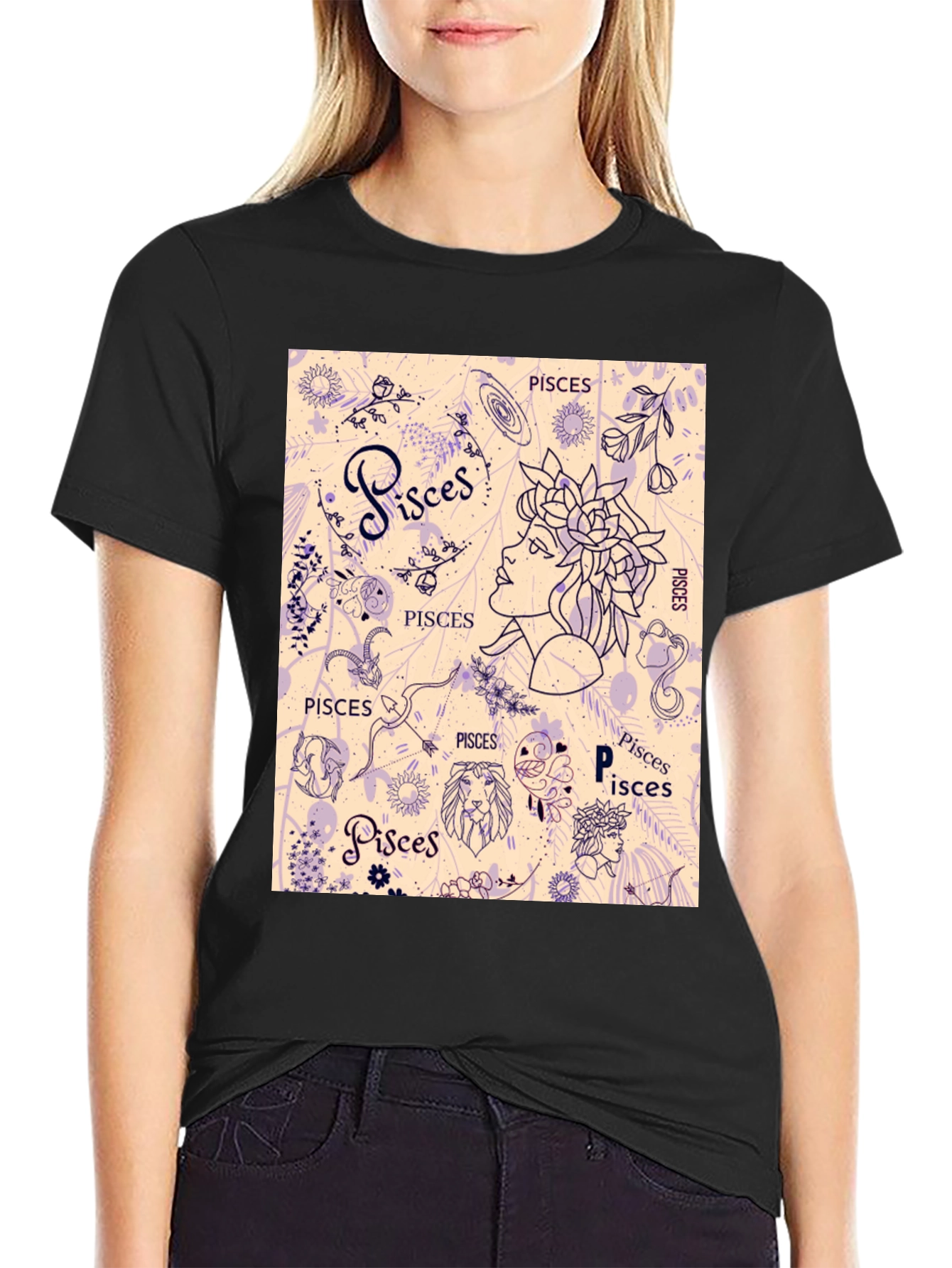 Pisces Zodiac Graphic T-Shirt