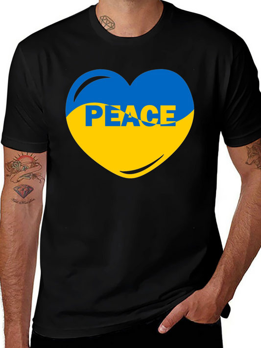 Ukraine Peace Heart T-Shirt - Show Your Support!