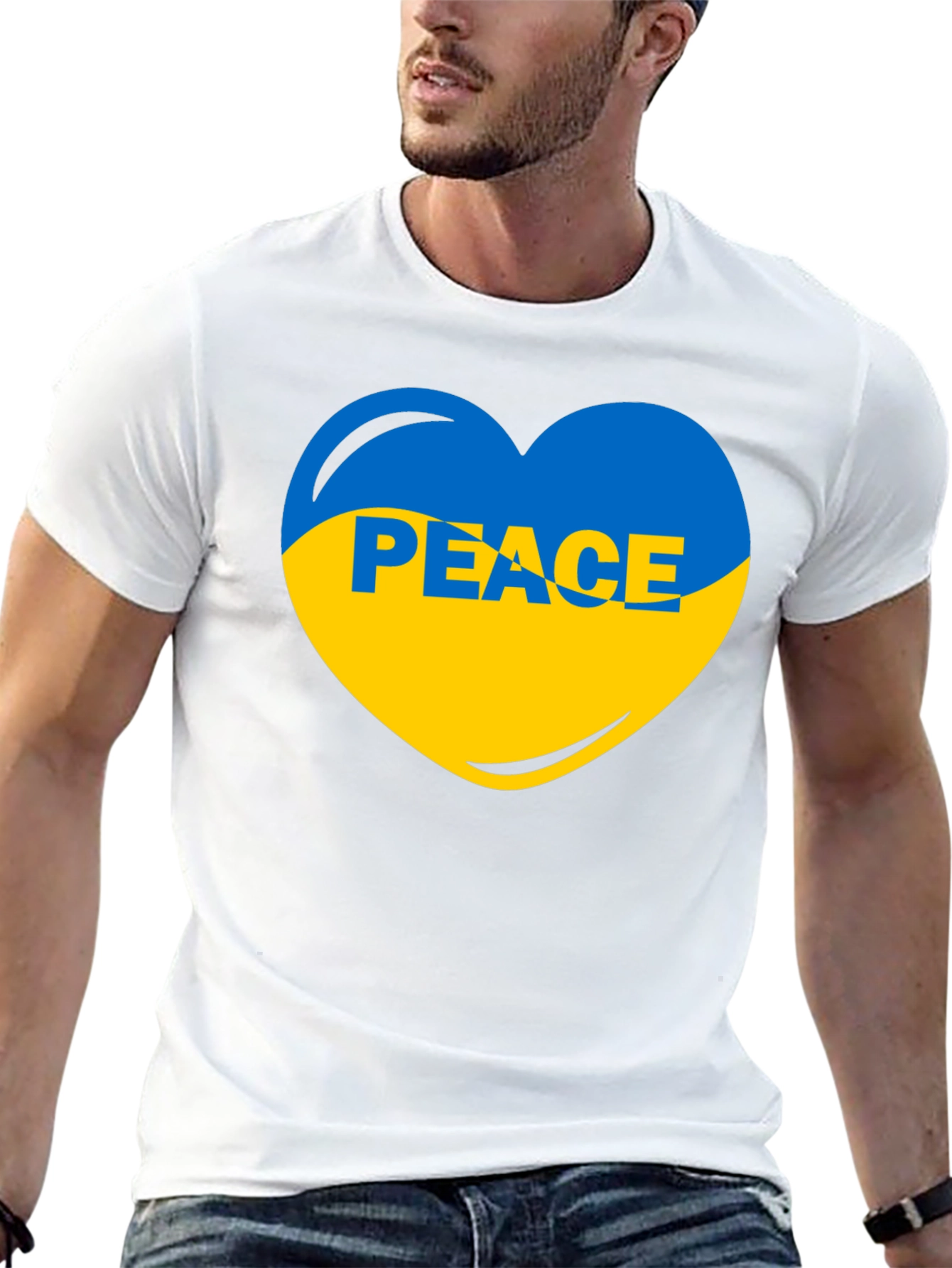 Ukraine Peace Heart T-Shirt - Show Your Support!